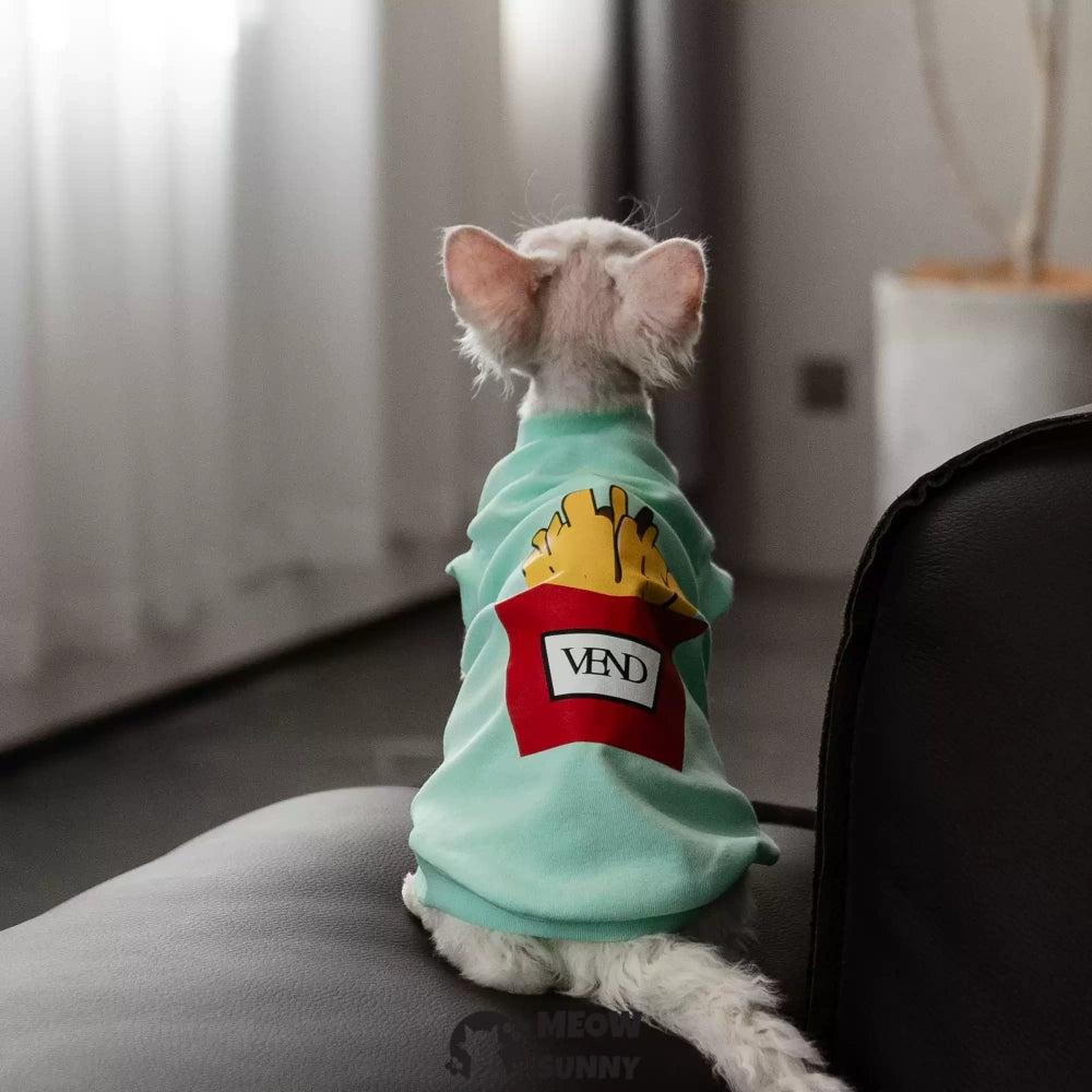 Sphynx Cat Breathable Stretchy Cat Summer Vest,mint green