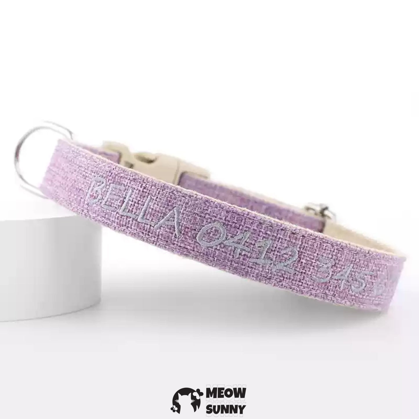 Embroidery Customizable Name Pet Cat Dog Collar