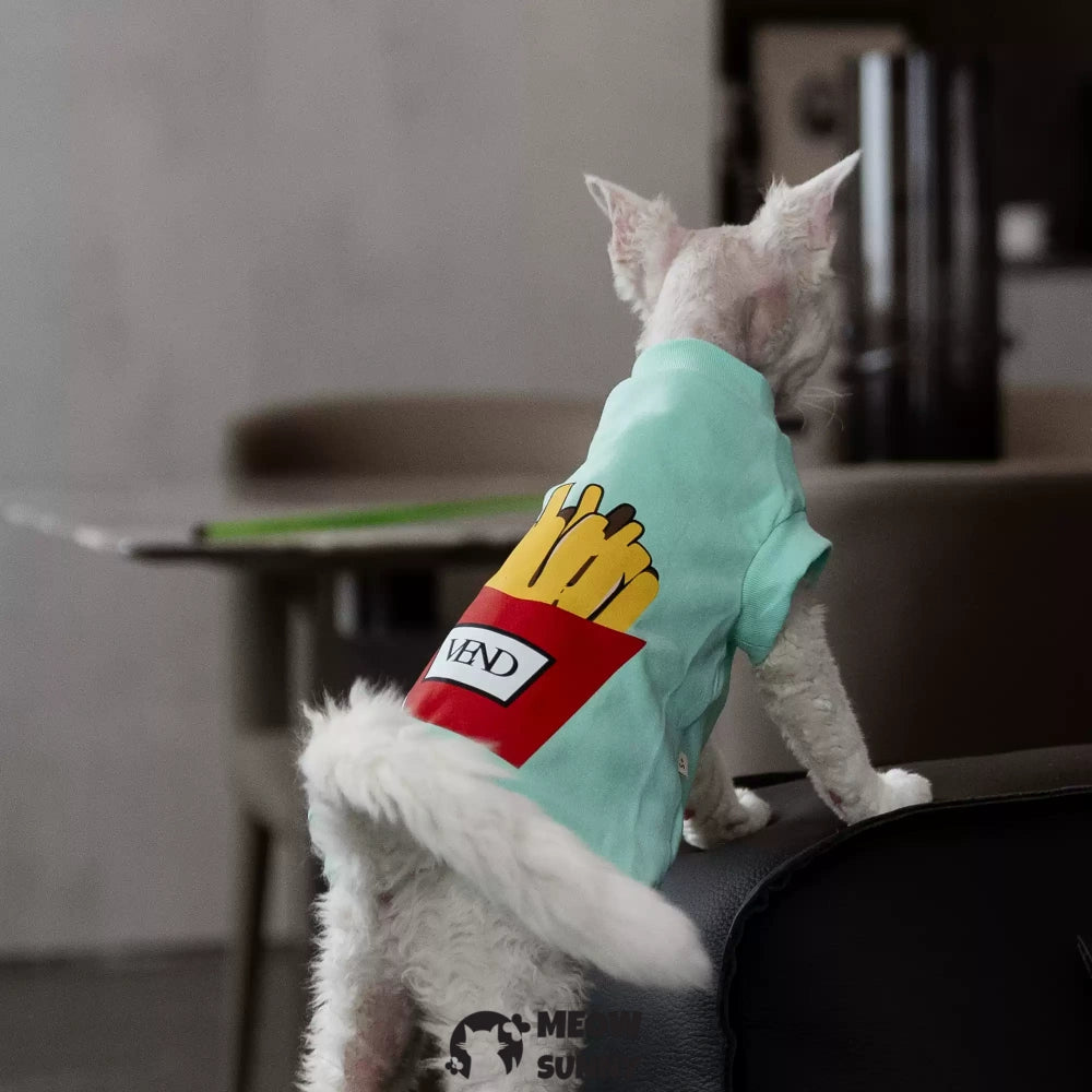 Sphynx Cat Breathable Stretchy Cat Summer Vest,mint green
