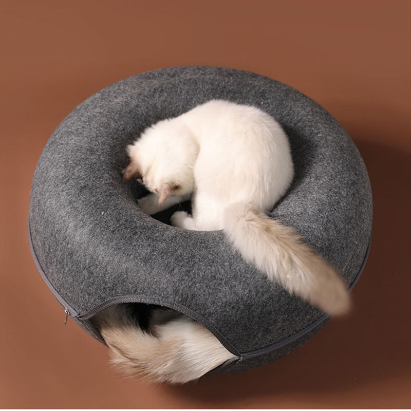Cat Tunnel Bed for Indoor Cats
