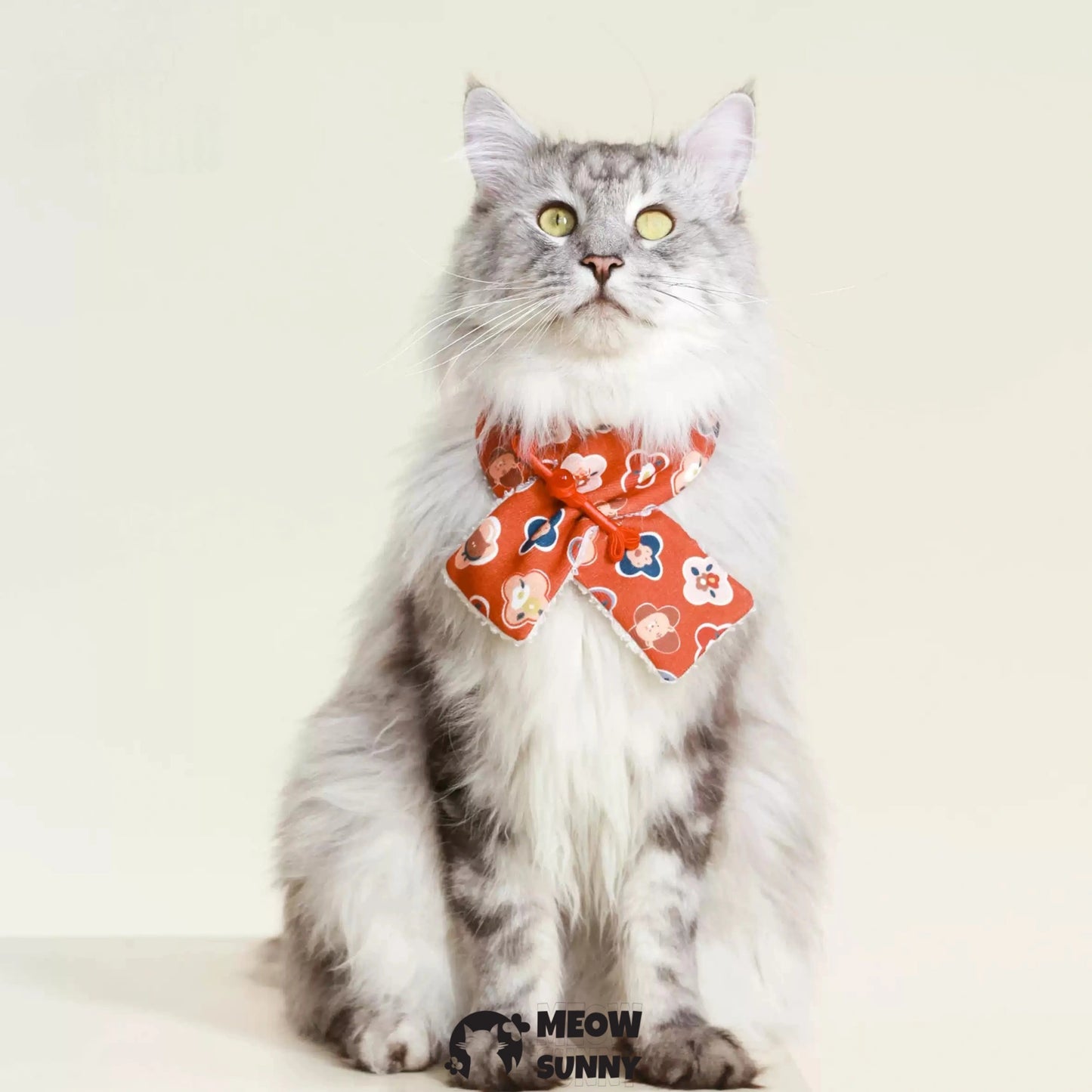 Red Happy Holiday Dog & Cat Scarf, Medium