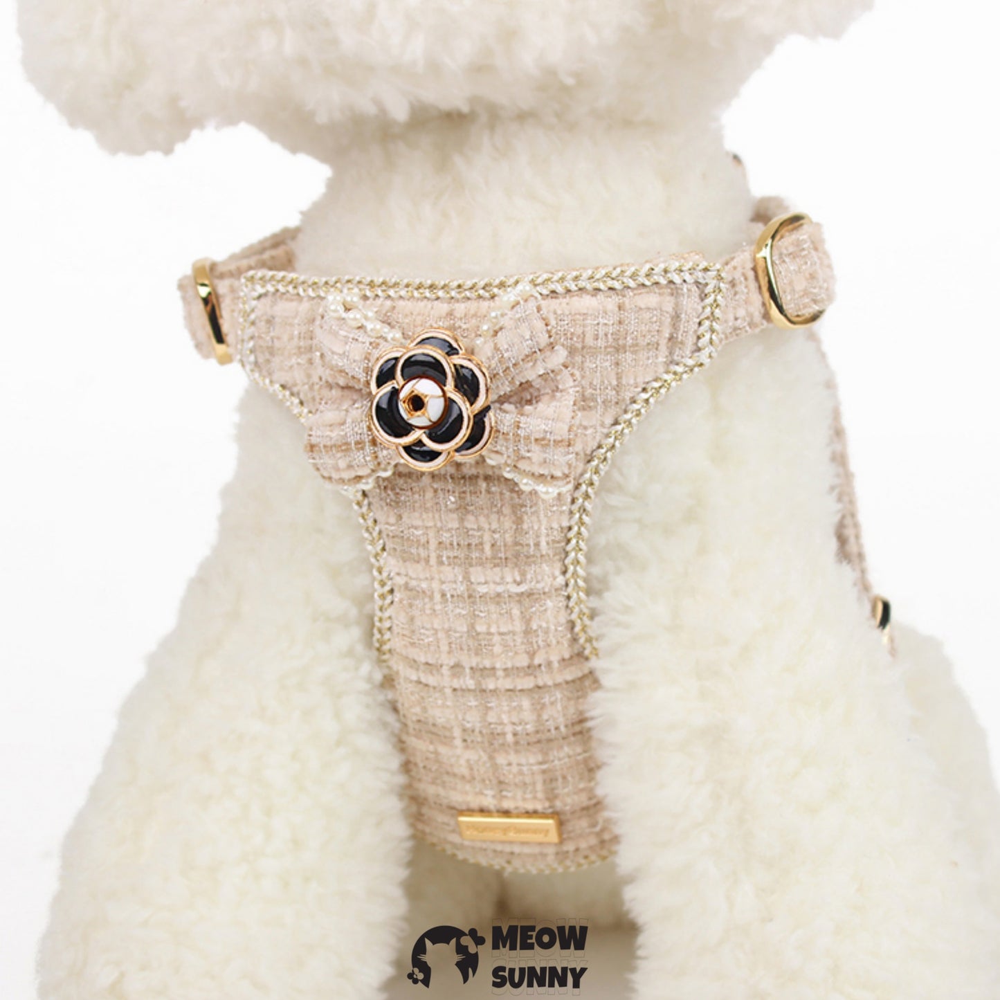 Small Dog Fashion Beads Harness and Leash Set
