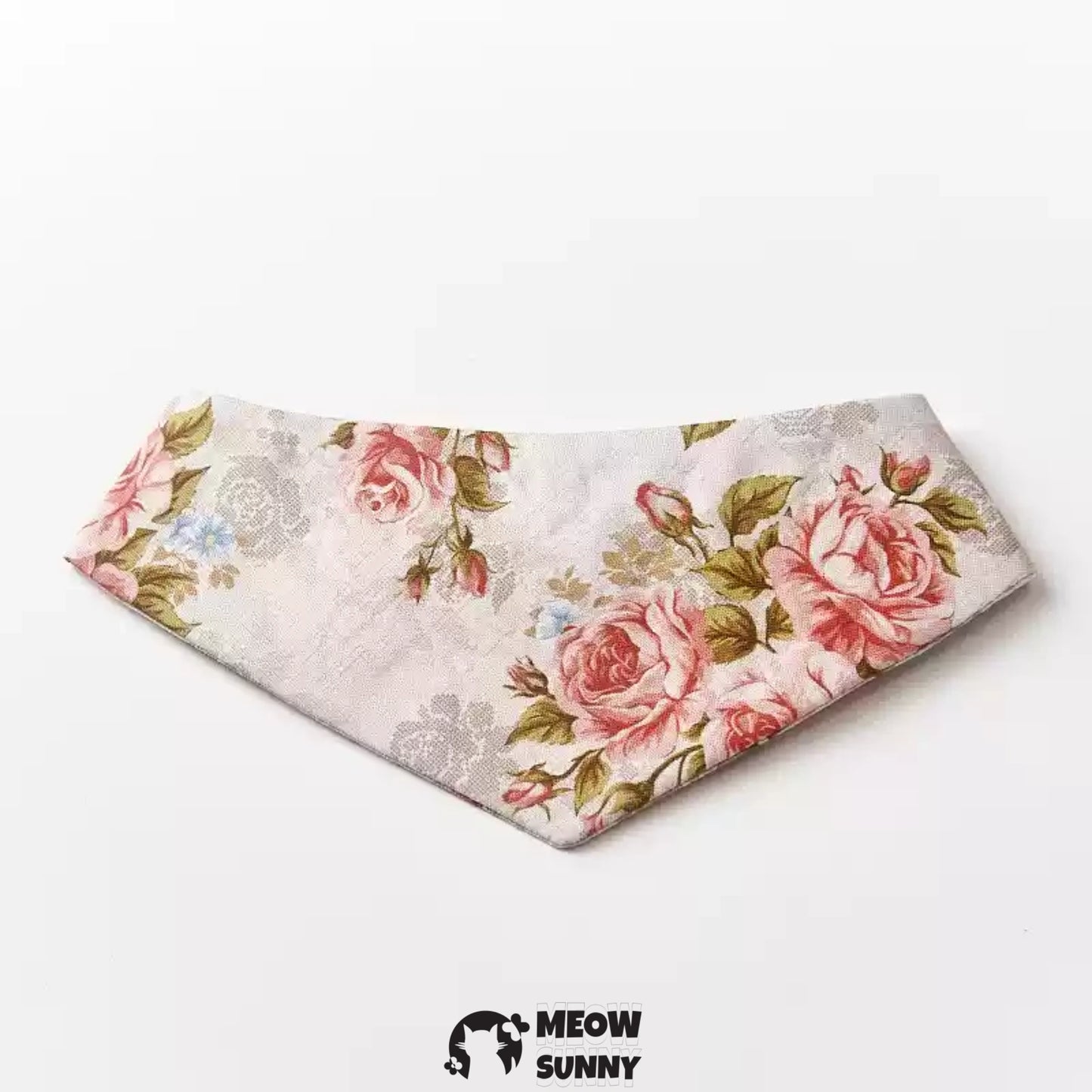 Rose Pet Cat & Dog Triangle Scarf, Customizable