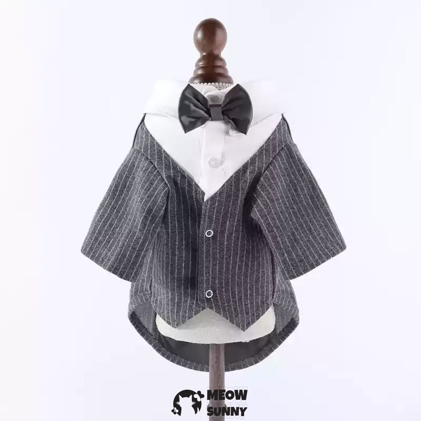 Cat Tuxedo Outfit, Sphynx Cat Costume Formal Suit with Bow Tie, Stylish Cat Shirt Fashion Apparel Fancy Clothes, Kitten Formal Attire Wedding Onesie Costume for Cats Only