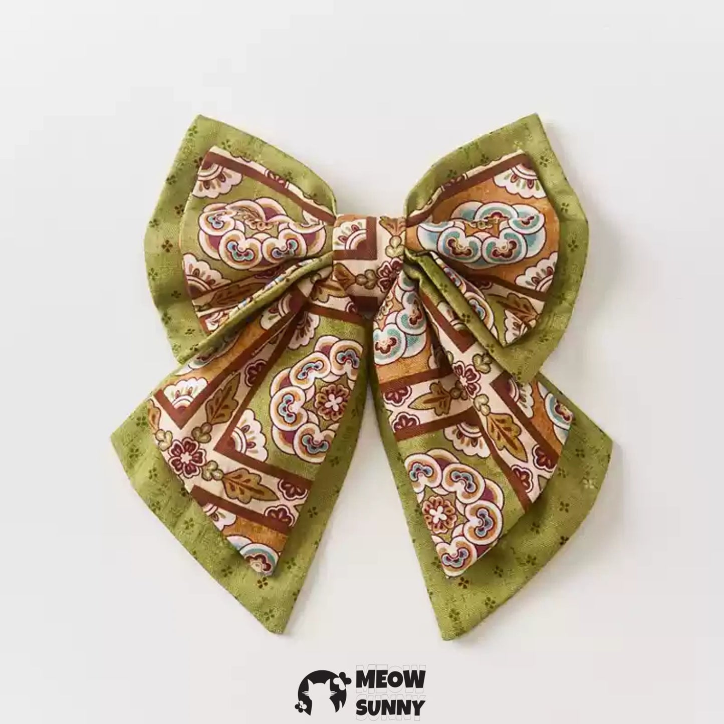 Bow Jacquard Cat or Dog Bib, Lengthened Customization