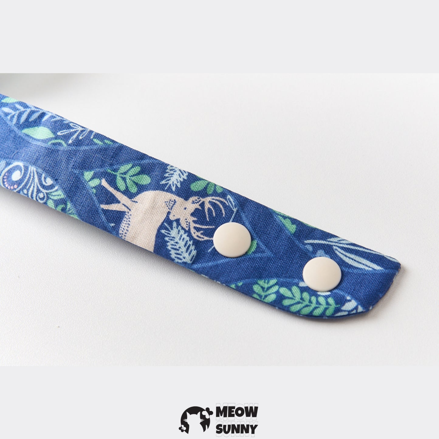 Blue Cute Printed Dog and Cat Bow Tie, Medium