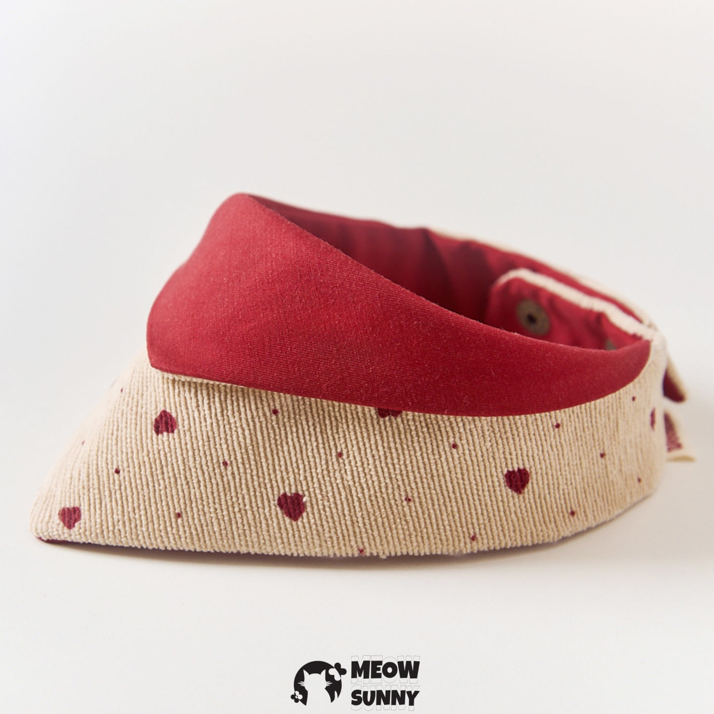 Christmas Love Pattern Corduroy Cat & Dog Triangle Pet Bibs