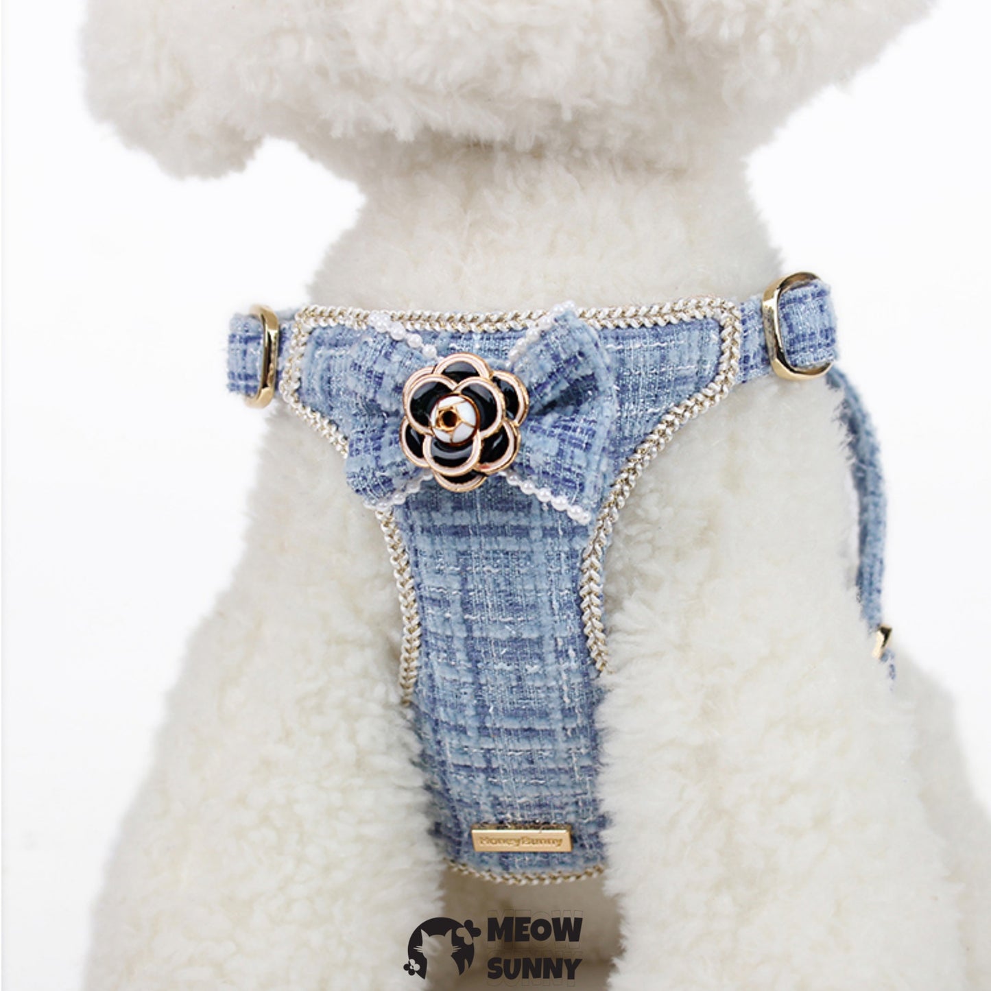 Small Dog Fashion Beads Harness and Leash Set