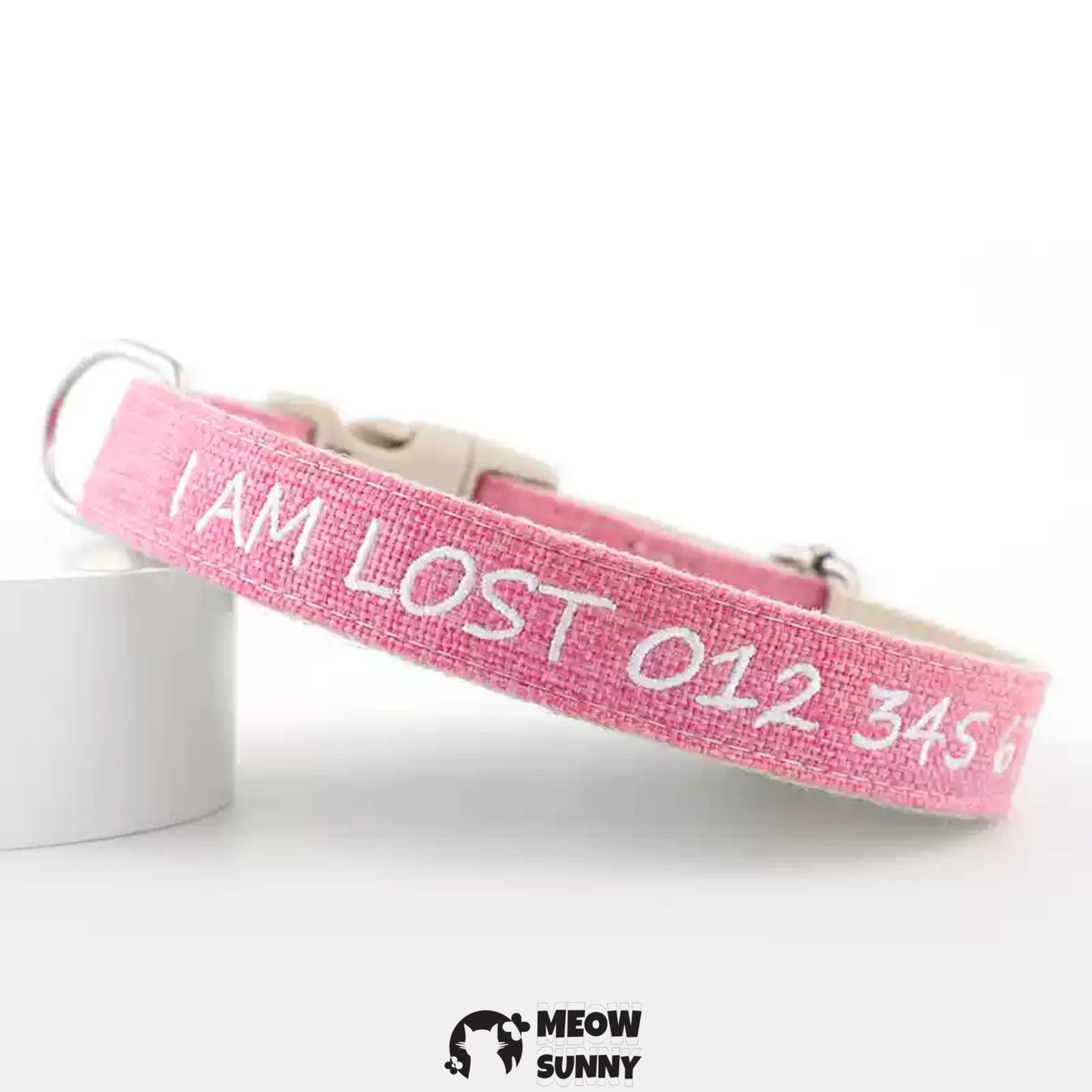 Embroidery Customizable Name Pet Cat Dog Collar