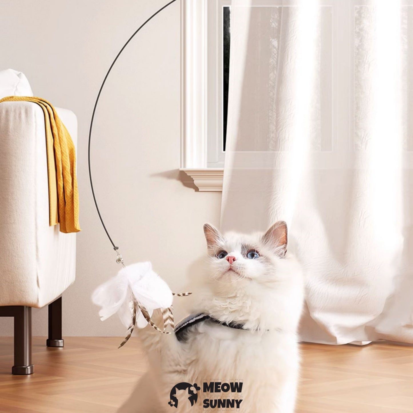 Interactive Cat Toys Natural Bird Feather