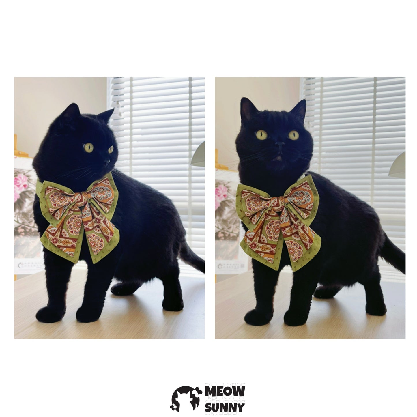 Bow Jacquard Cat or Dog Bib, Lengthened Customization