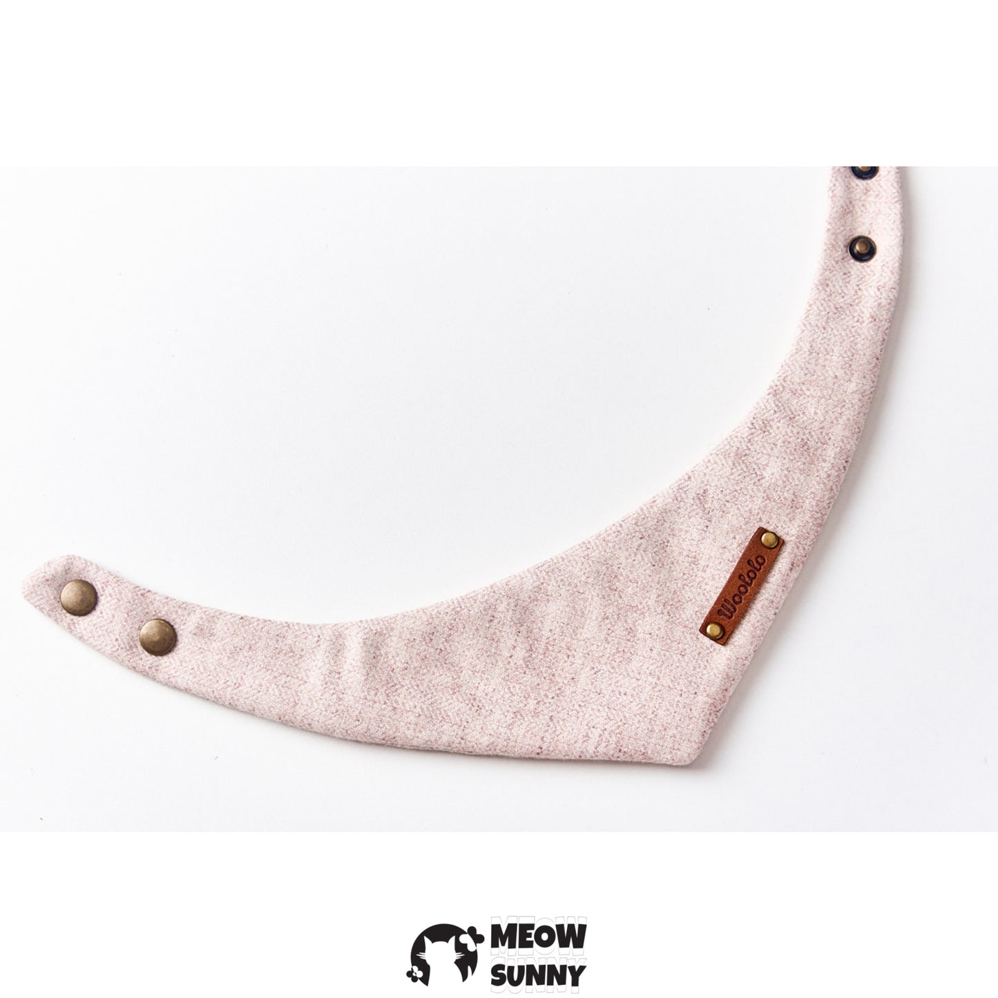 Gentle Ivory Color Pet Cat & Dog Triangle Bib,Customizable Name