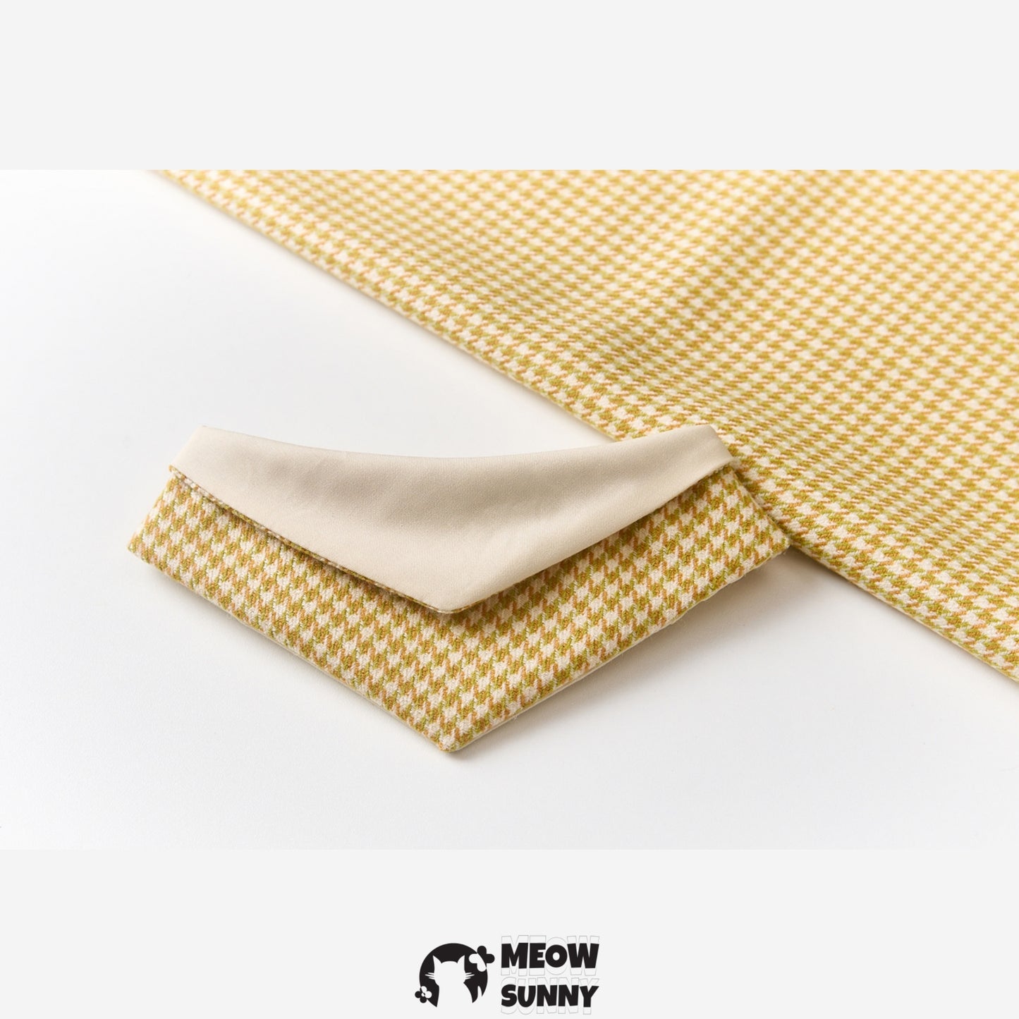 Yellow Houndstooth Cat & Dog Triangle Bibs, Customizable