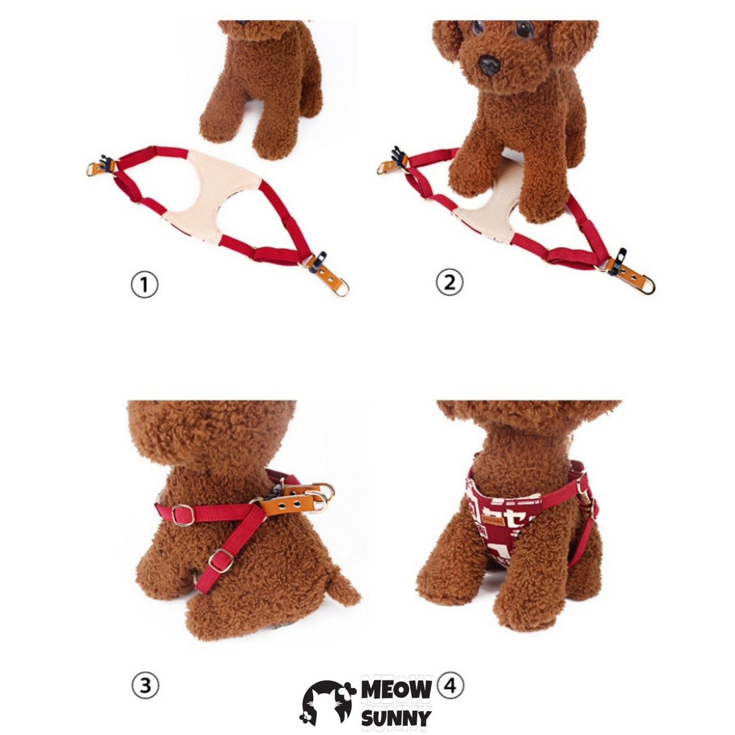 Small Dog Fashion Beads Harness and Leash Set