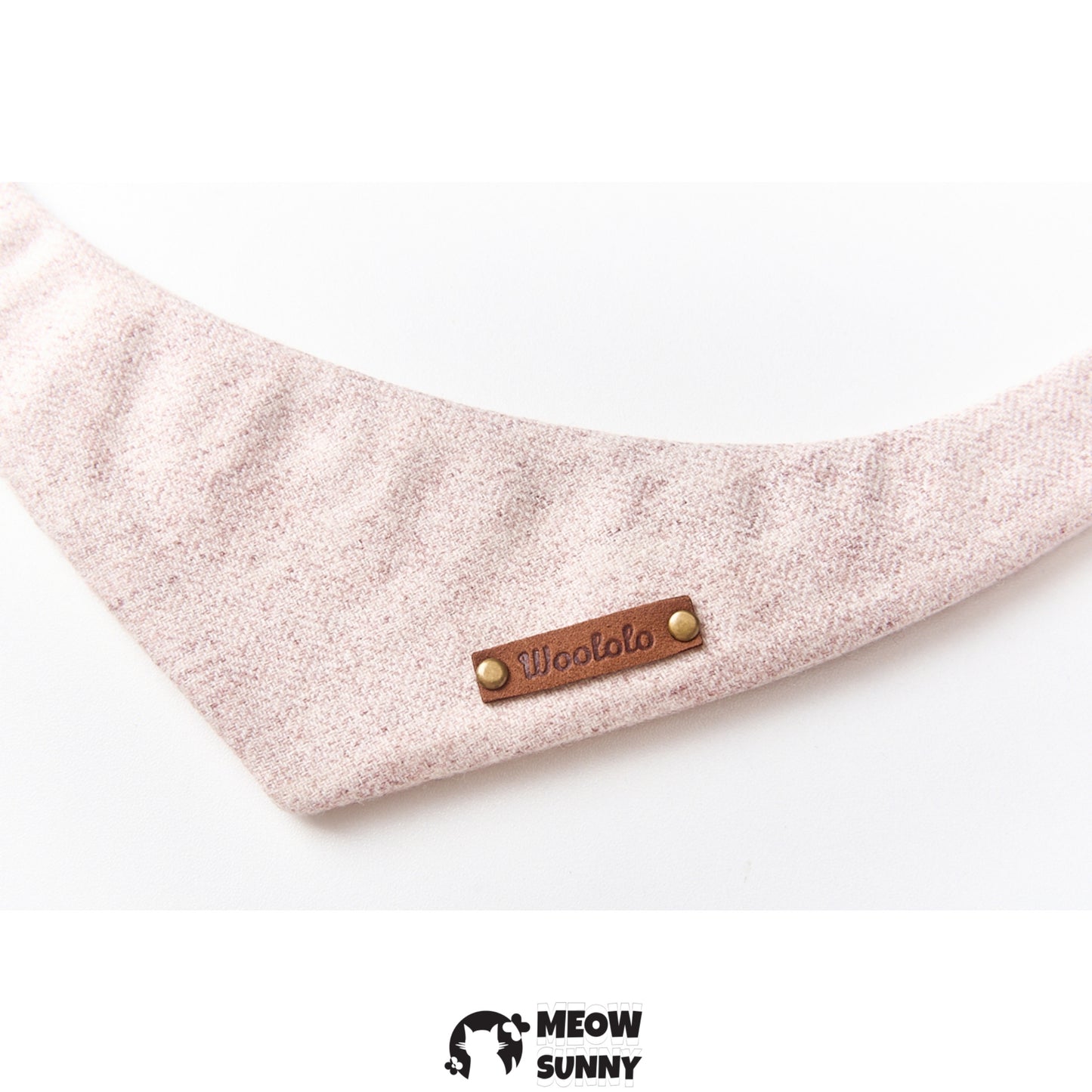 Gentle Ivory Color Pet Cat & Dog Triangle Bib,Customizable Name