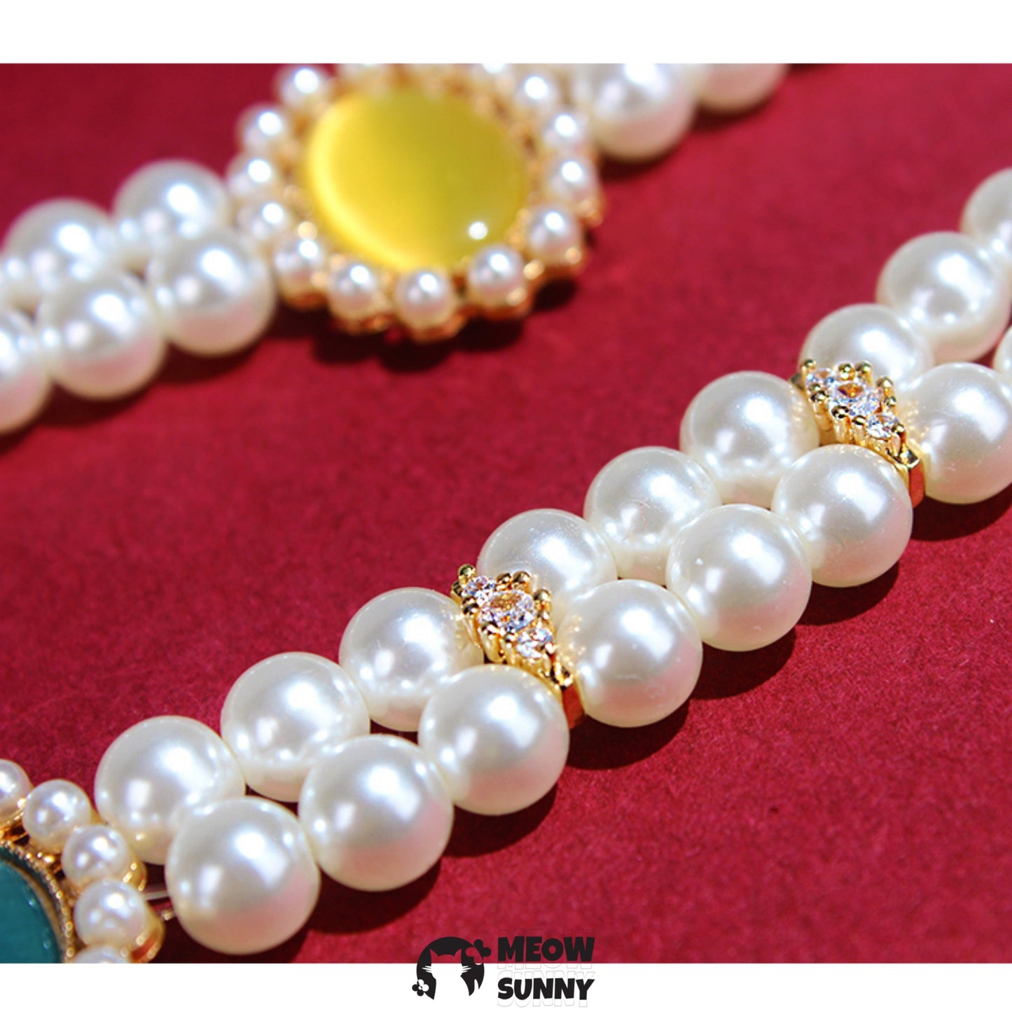 Pet Dog & Cat Perals Beads Necklace Collar