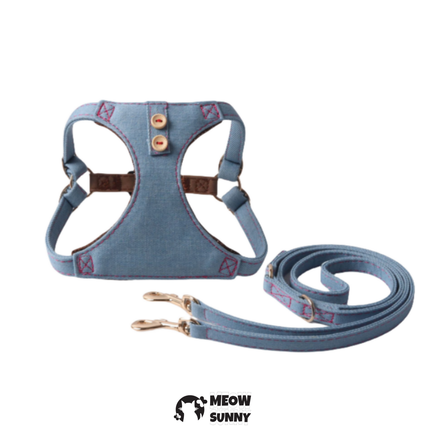 Dogs & Cats Soft Fabric Adjustable Comfortable Fit Vest Dog Harness