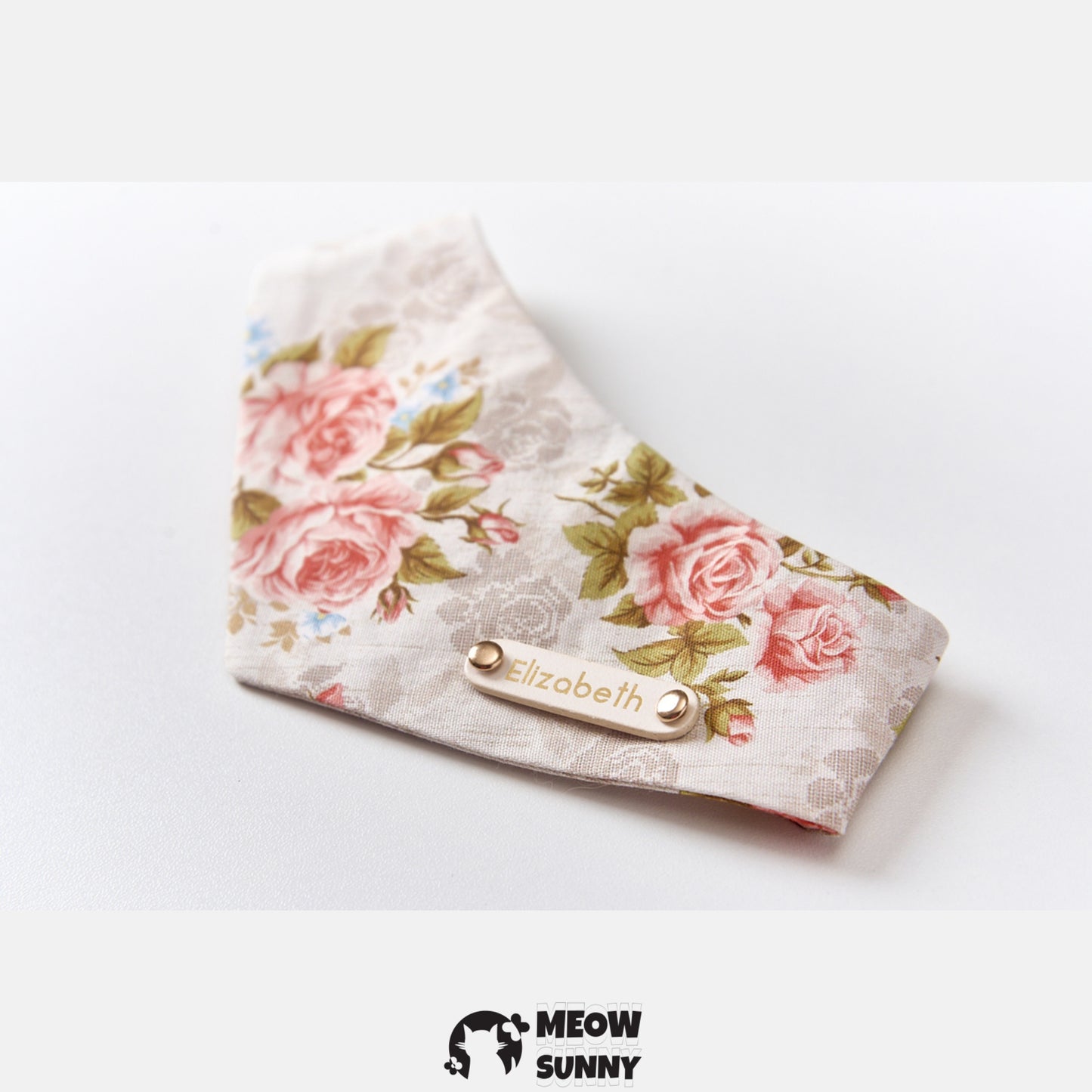 Rose Pet Cat & Dog Triangle Scarf, Customizable