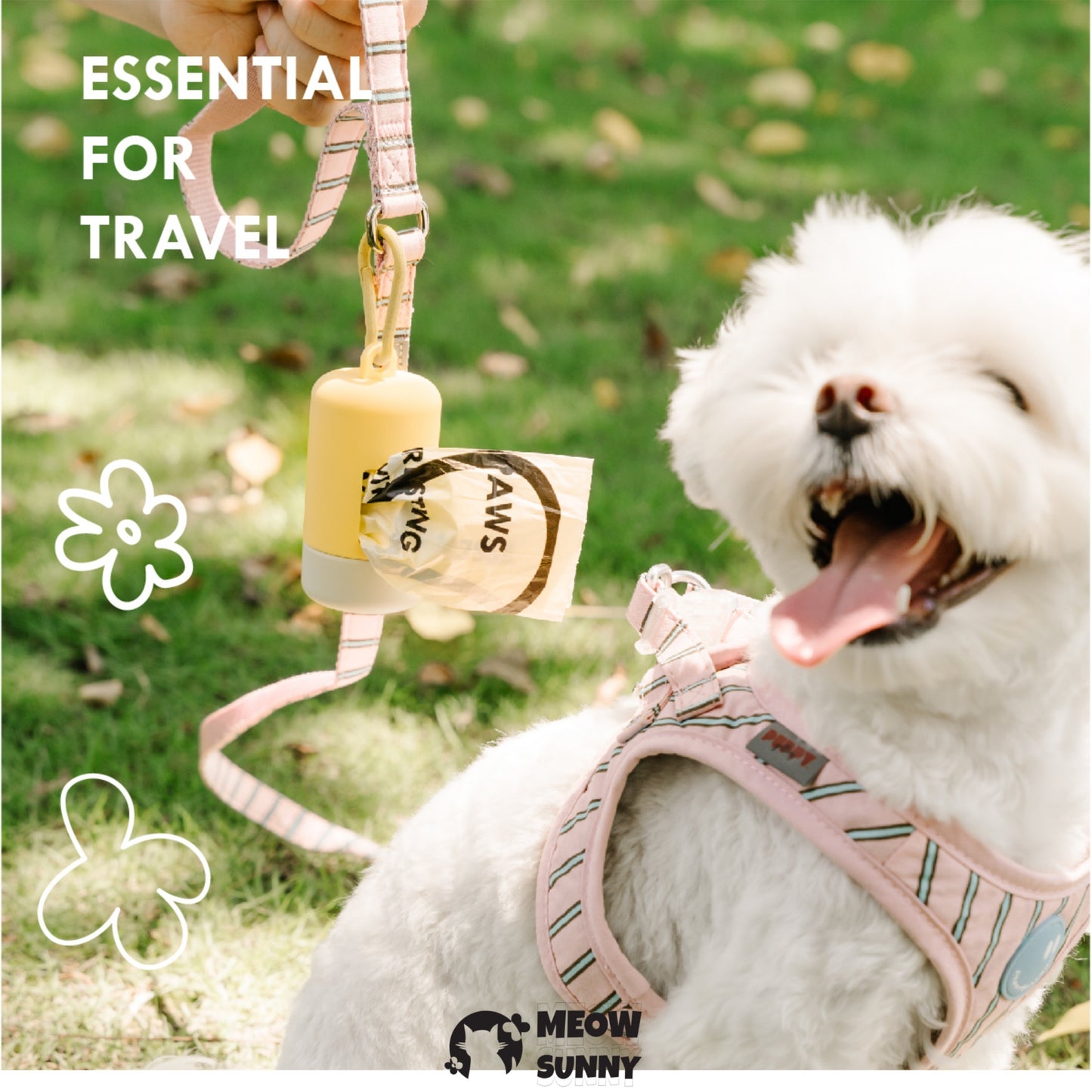 Poop Bags Holder with Portable Colorful Lanyard