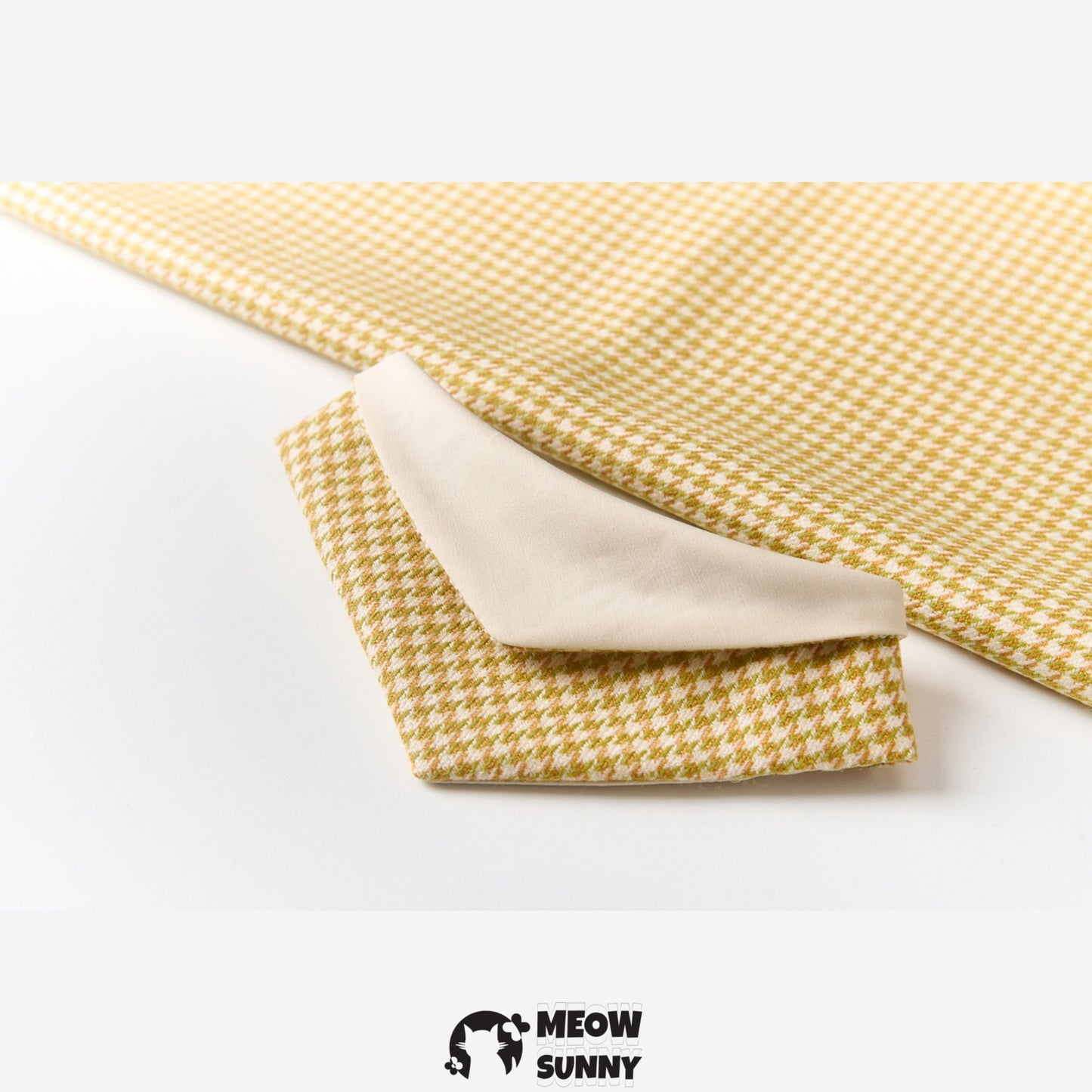 Yellow Houndstooth Cat & Dog Triangle Bibs, Customizable