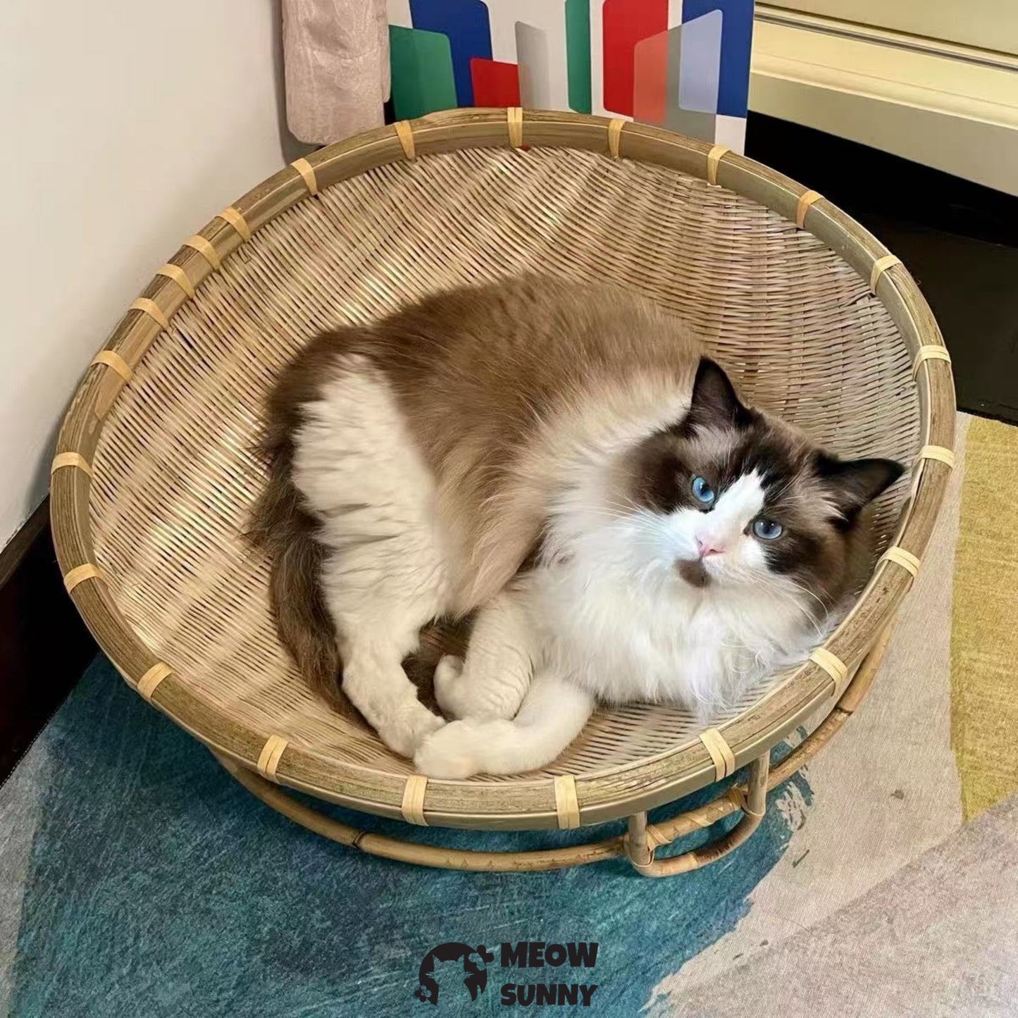 Rattan Pets Leo Bolster Dog & Cat Bed