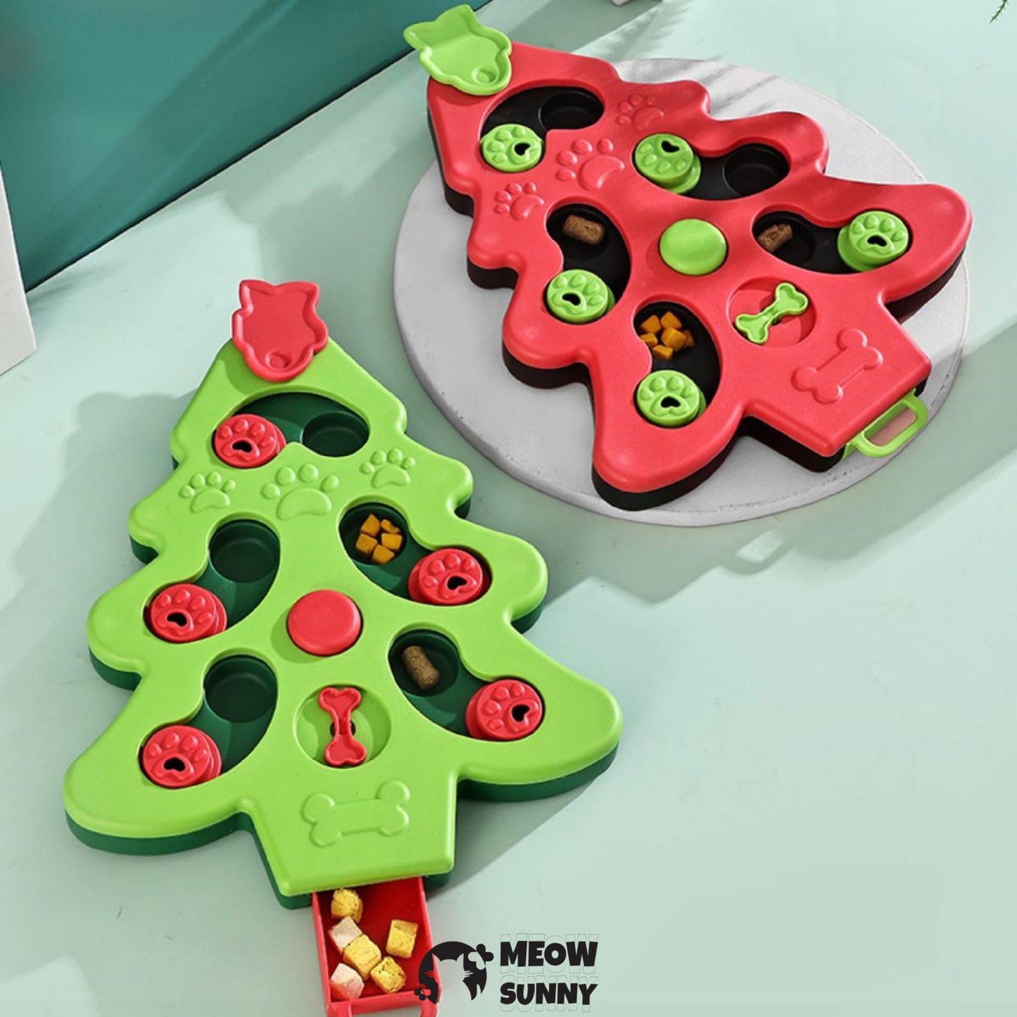 Christmas Tree Puzzle Play Cat Toy
