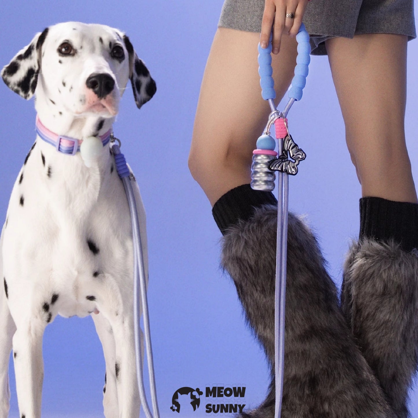 Pet Poop Bag Dispenser for Leash (Includes One Roll)