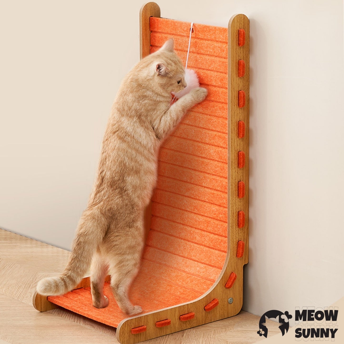 Comfort Colorful Cat Scartching Board with Ball Toy ,Regular