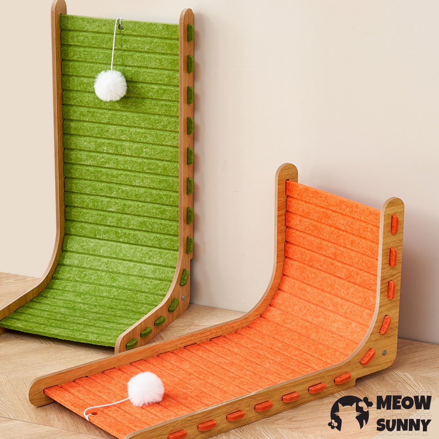 Comfort Colorful Cat Scartching Board with Ball Toy ,Regular