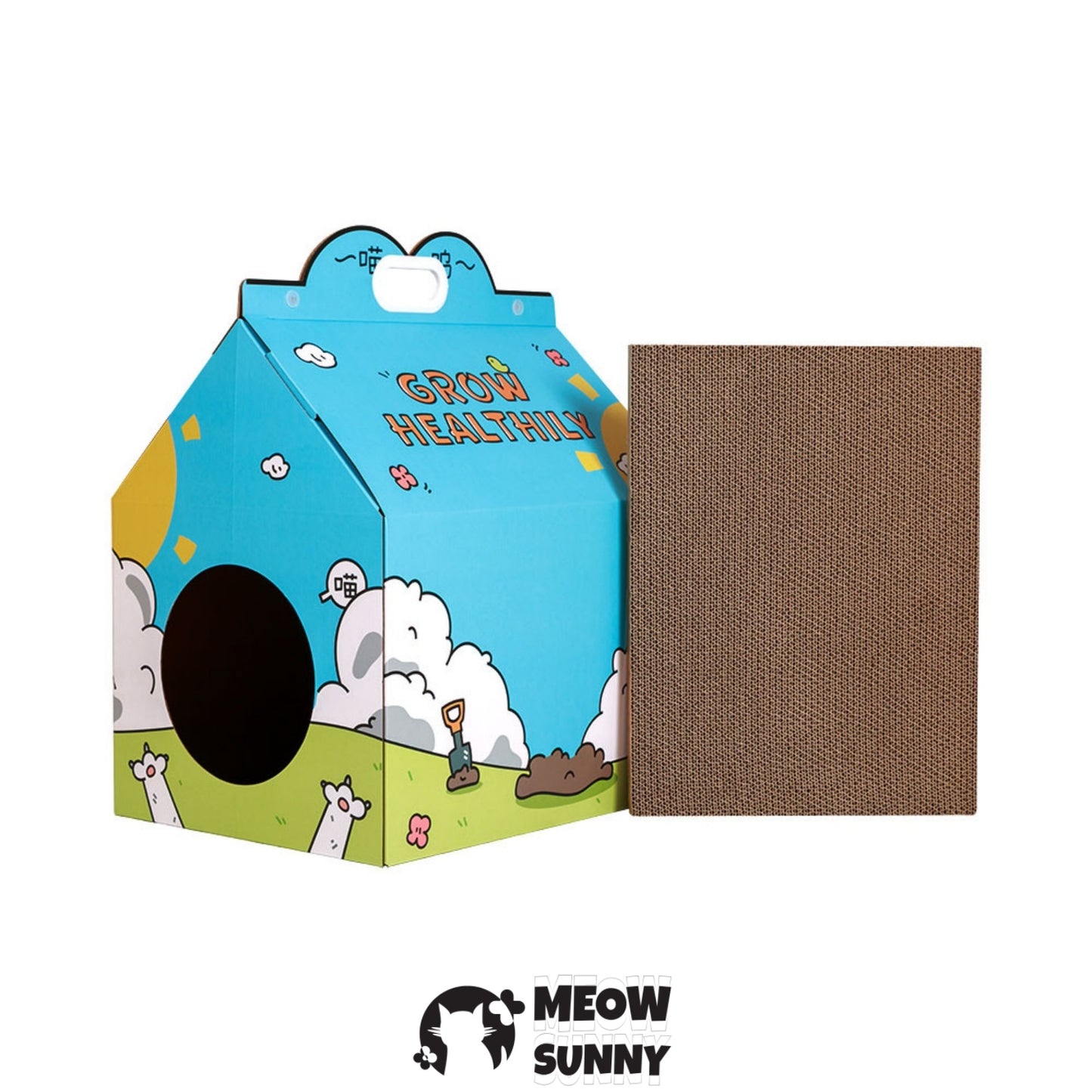 Height 60cm Milk Carton Cat Scratching Board