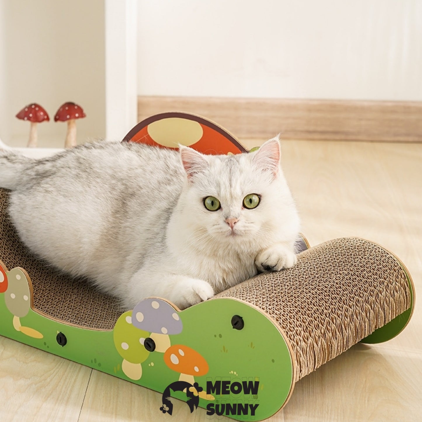 Length 60cm Grass Mushroom Green Cat Scratching Board