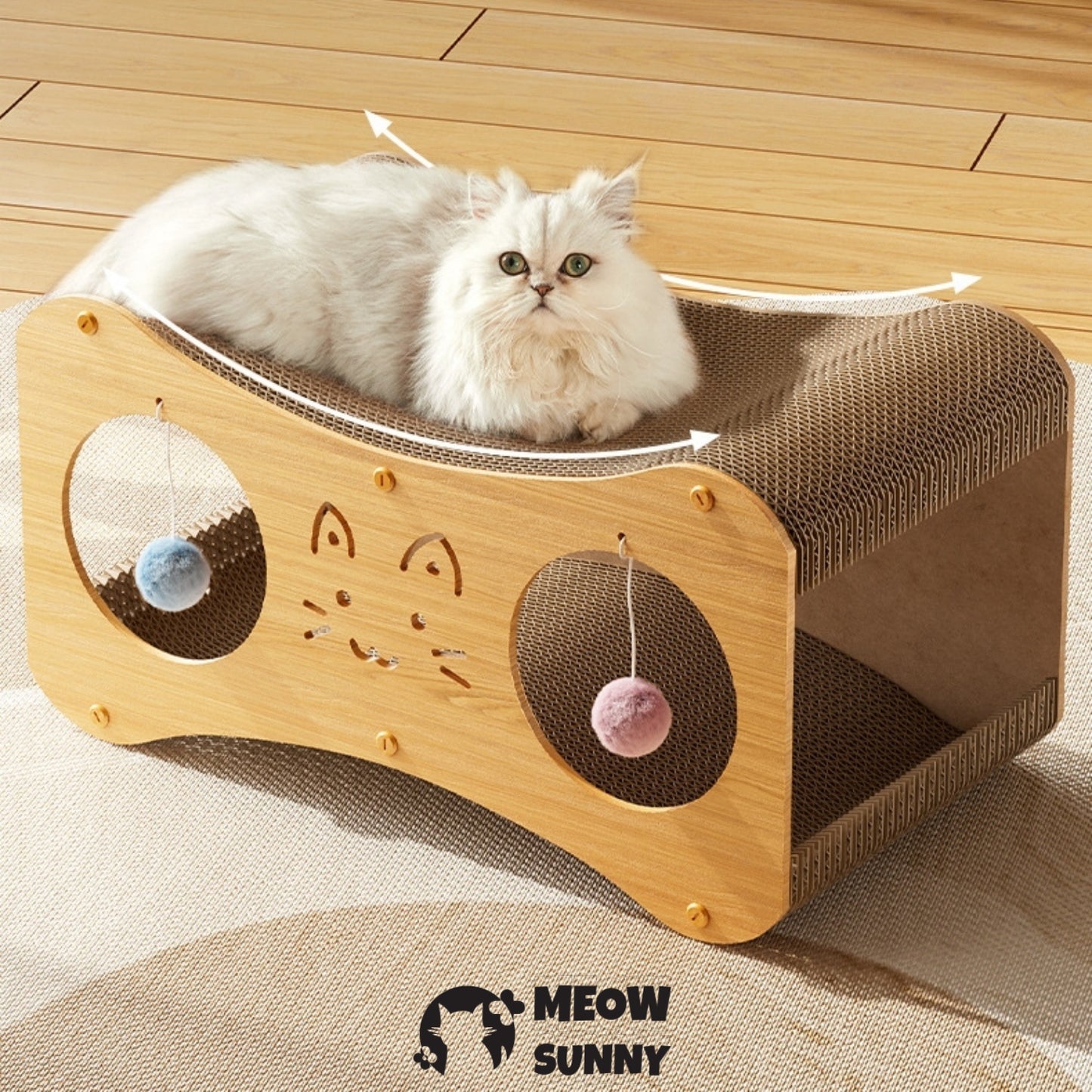 Suitable for Multi-Cat Households, Double-Layer Luxury Cat Scratching Board