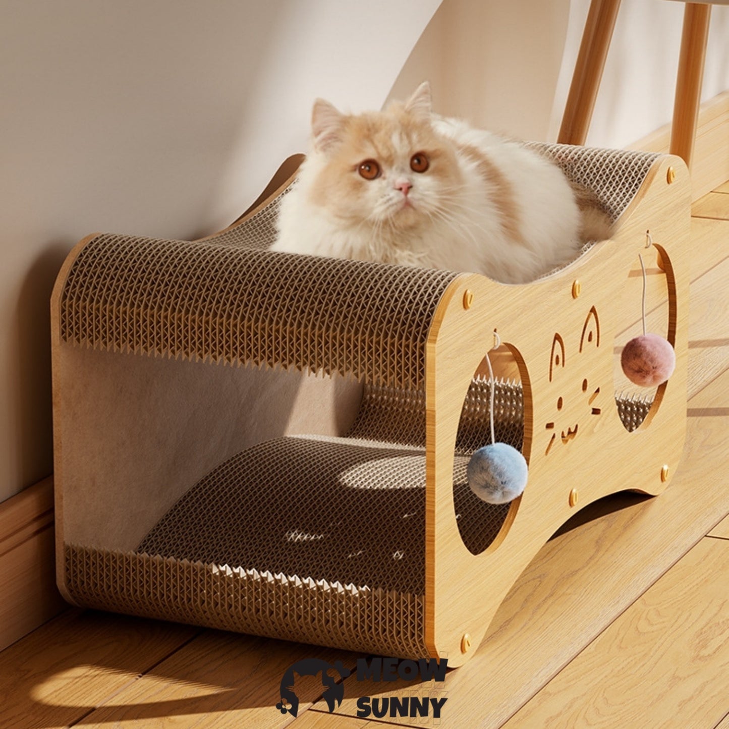 Suitable for Multi-Cat Households, Double-Layer Luxury Cat Scratching Board