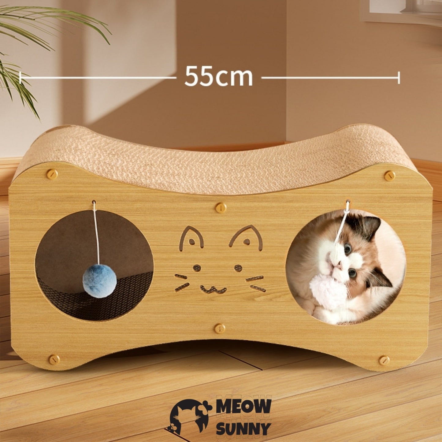Suitable for Multi-Cat Households, Double-Layer Luxury Cat Scratching Board