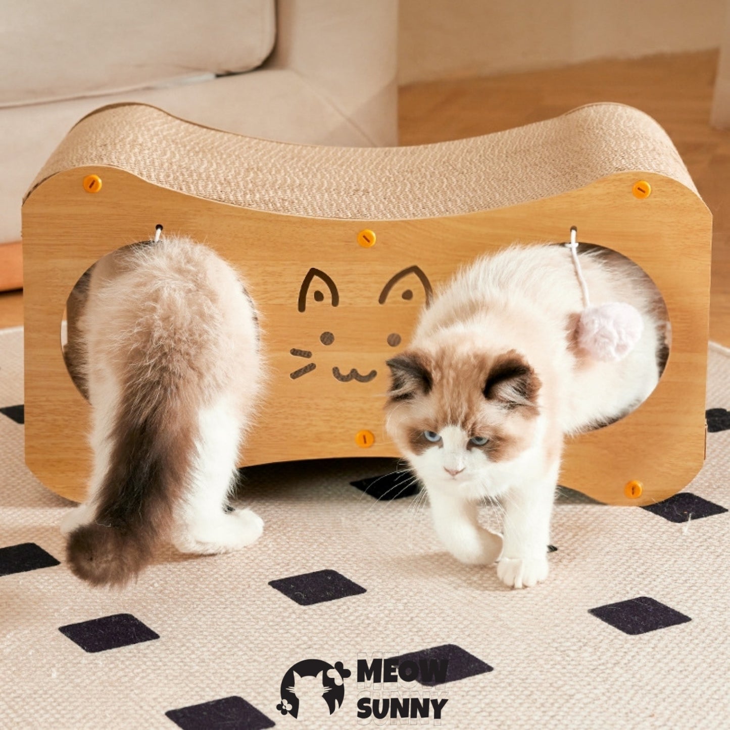 Suitable for Multi-Cat Households, Double-Layer Luxury Cat Scratching Board
