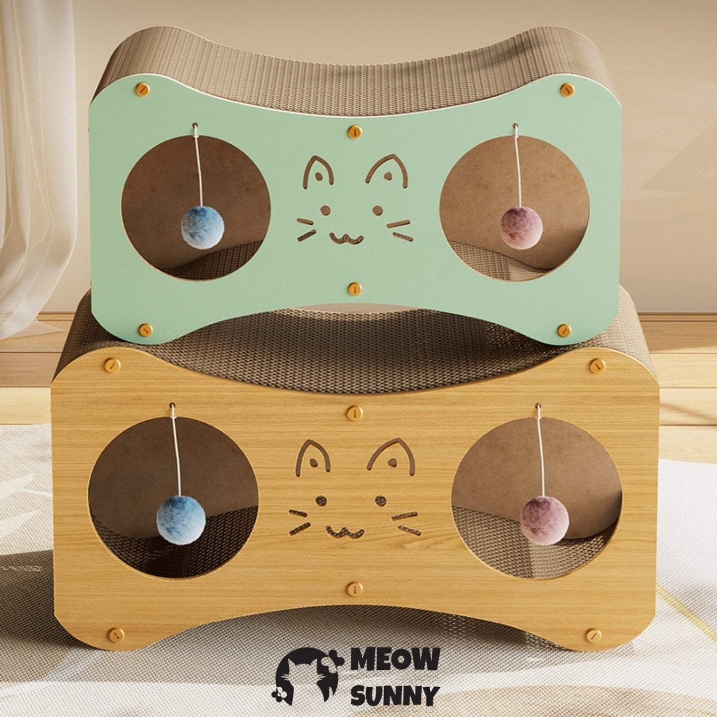 Suitable for Multi-Cat Households, Double-Layer Luxury Cat Scratching Board