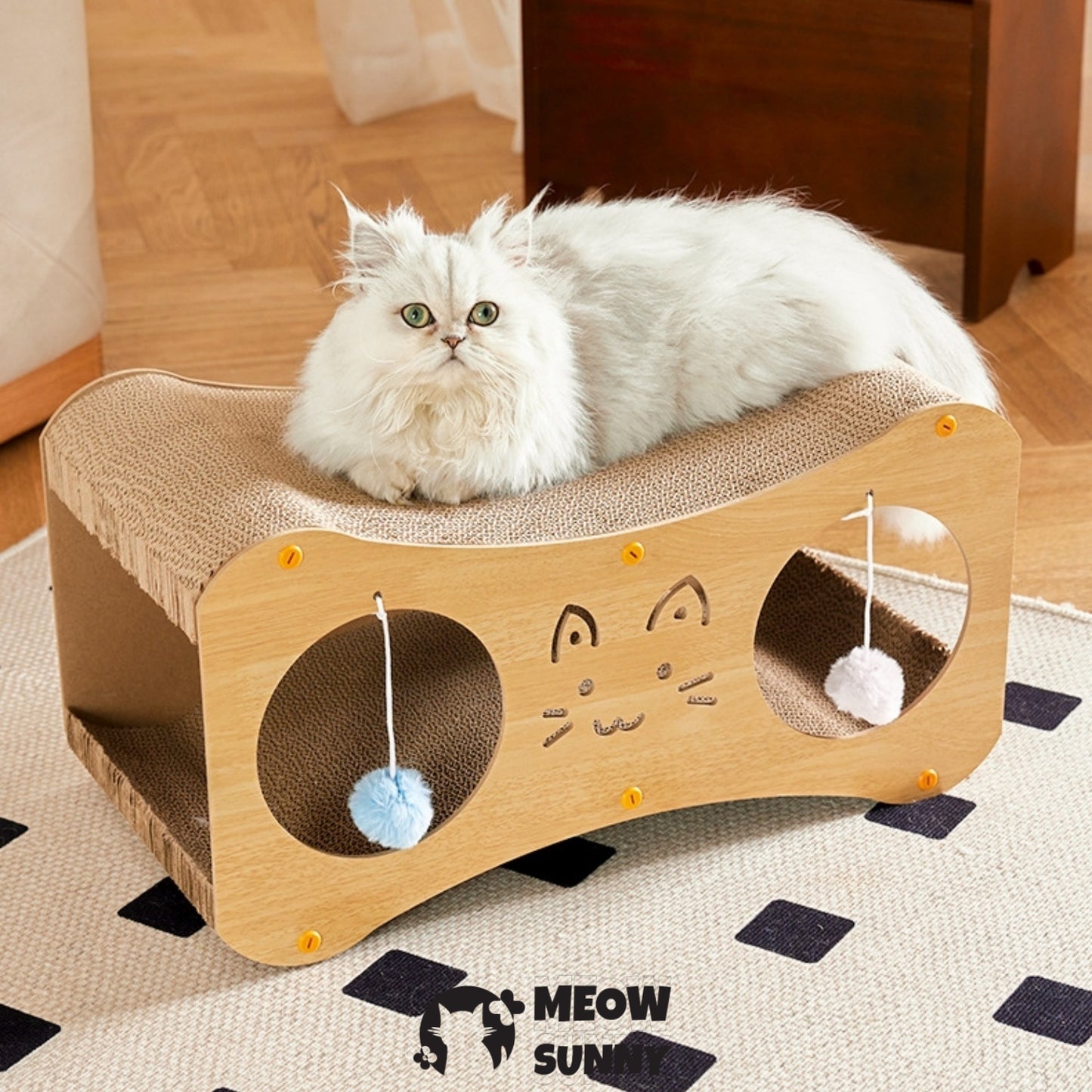 Suitable for Multi-Cat Households, Double-Layer Luxury Cat Scratching Board