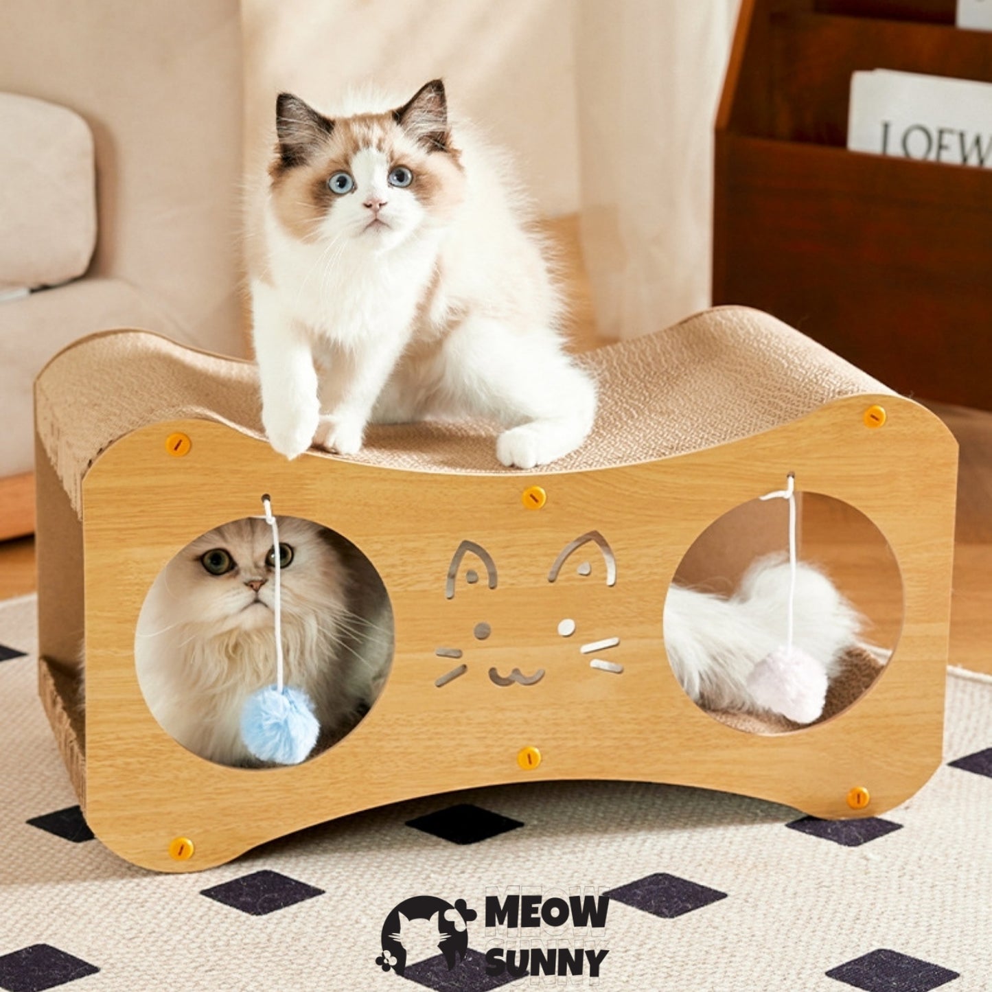 Suitable for Multi-Cat Households, Double-Layer Luxury Cat Scratching Board