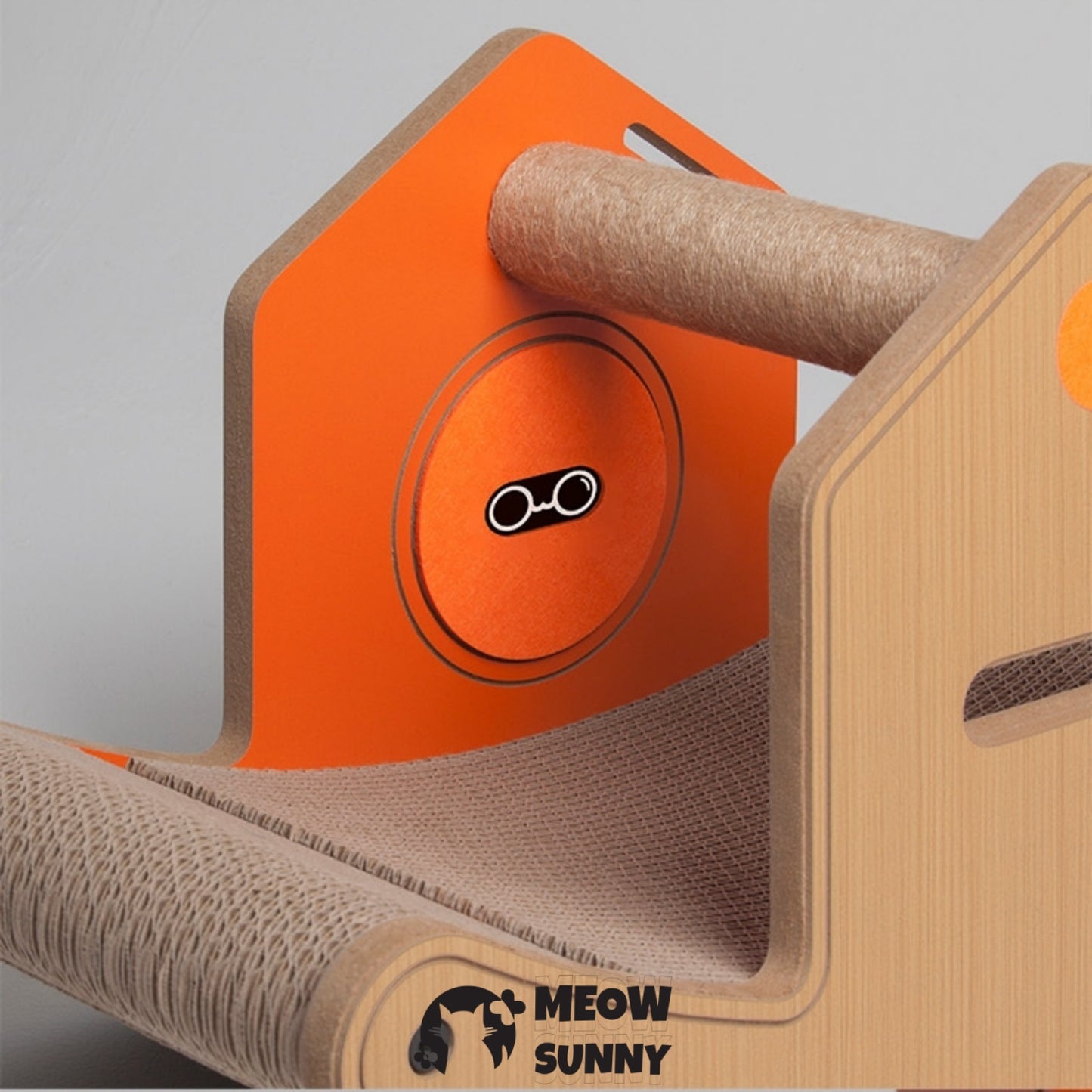 Cat Movable Hiding House Cat Scratching Board,Medium