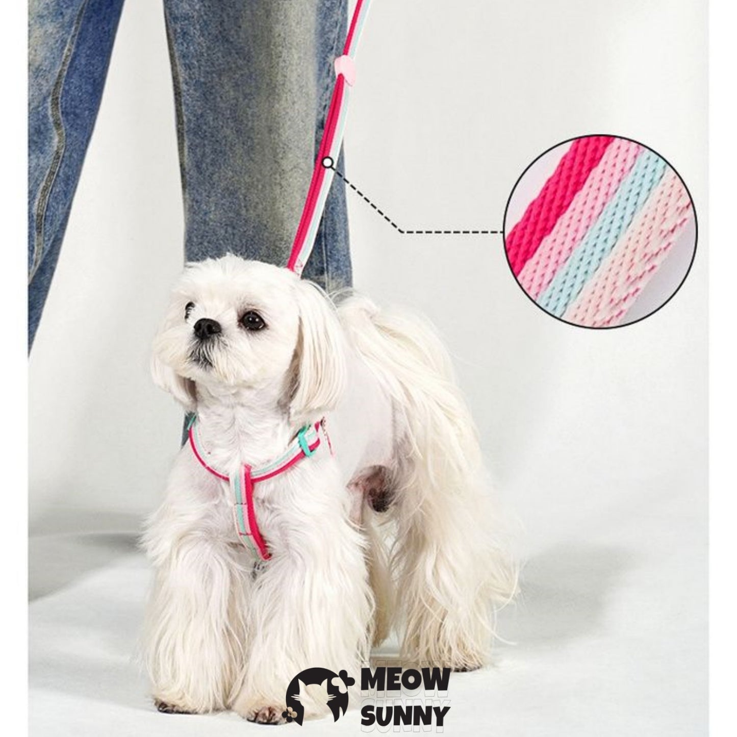 Vest Polyester Step In Back Clip Dog Harness, Pink, Small
