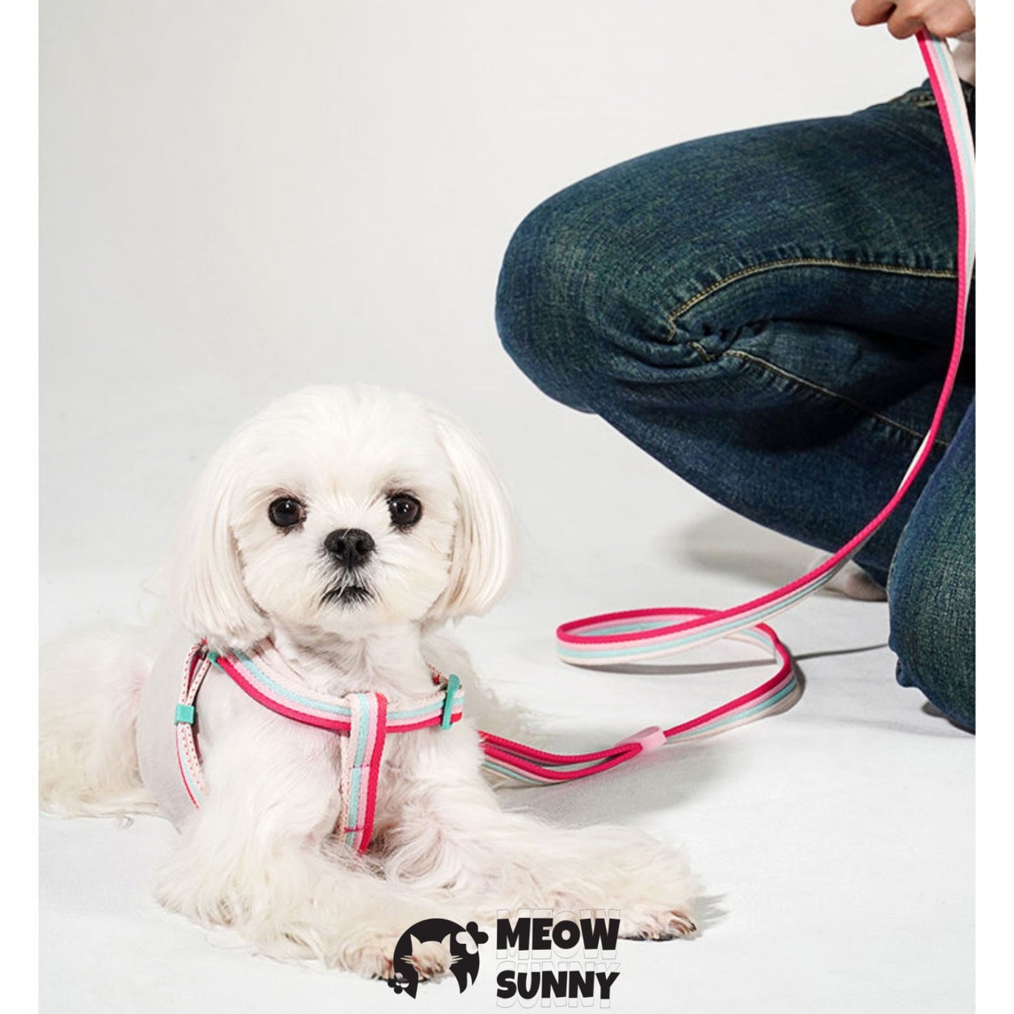 Vest Polyester Step In Back Clip Dog Harness, Pink, Small