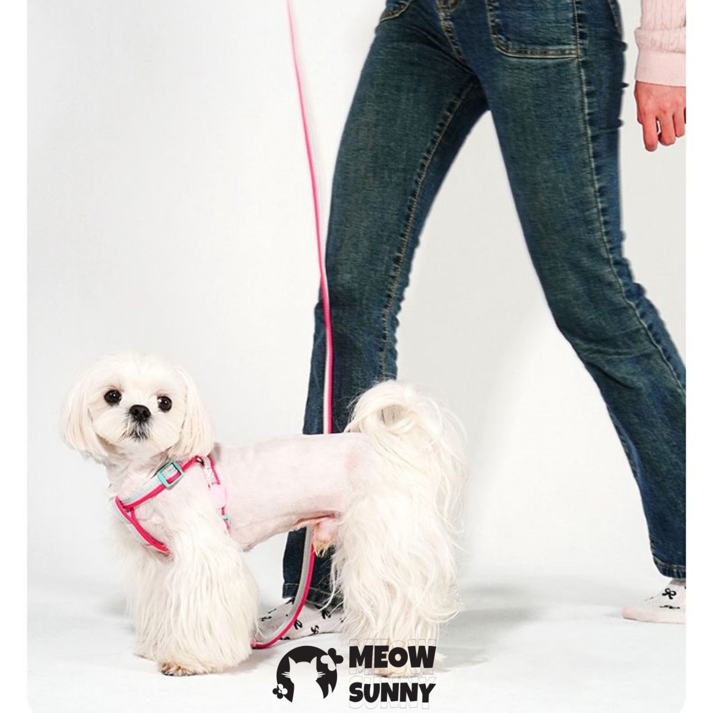 Vest Polyester Step In Back Clip Dog Harness, Pink, Small