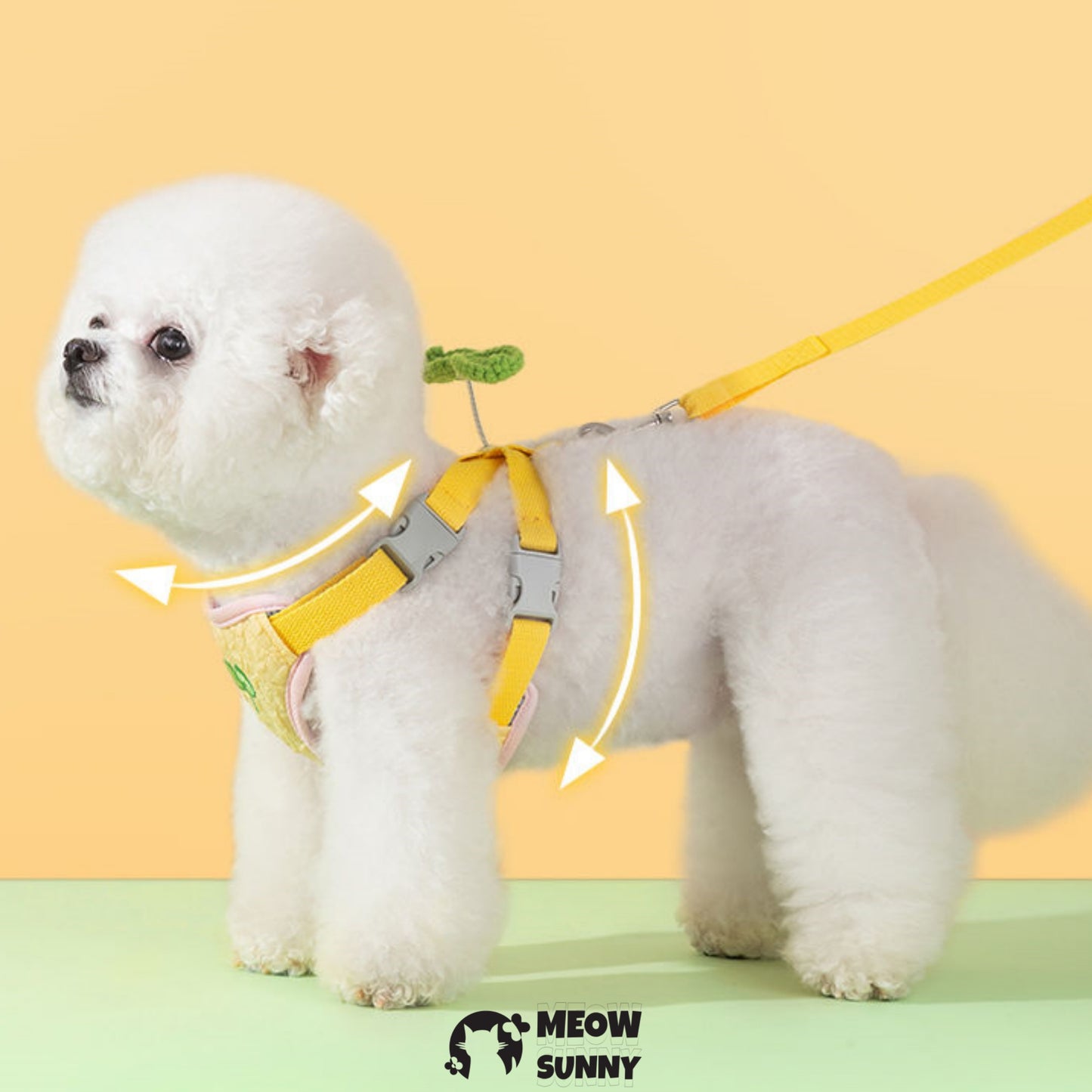 Summer Colorful Flowers Leash Harness Pets to Go Out with Harness & Leash