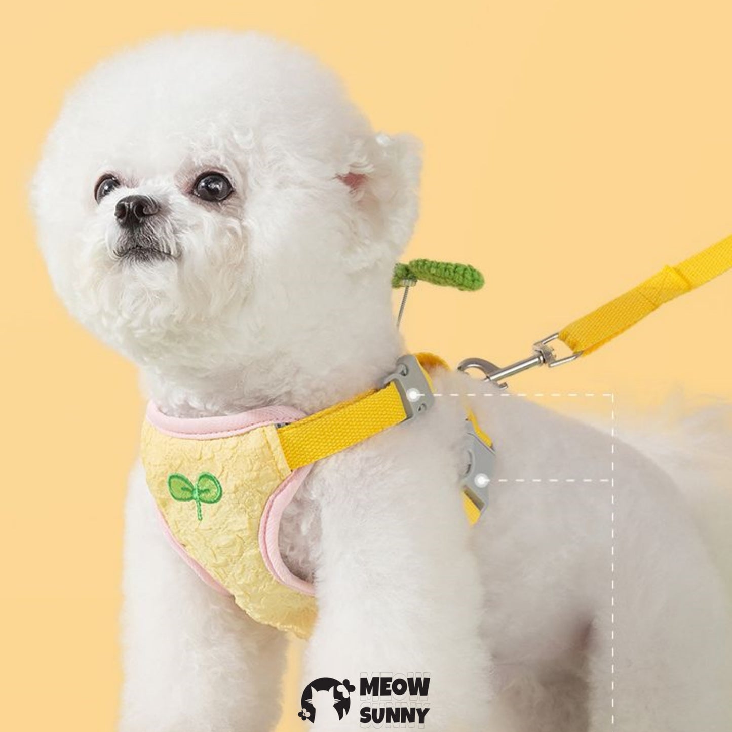Summer Colorful Flowers Leash Harness Pets to Go Out with Harness & Leash