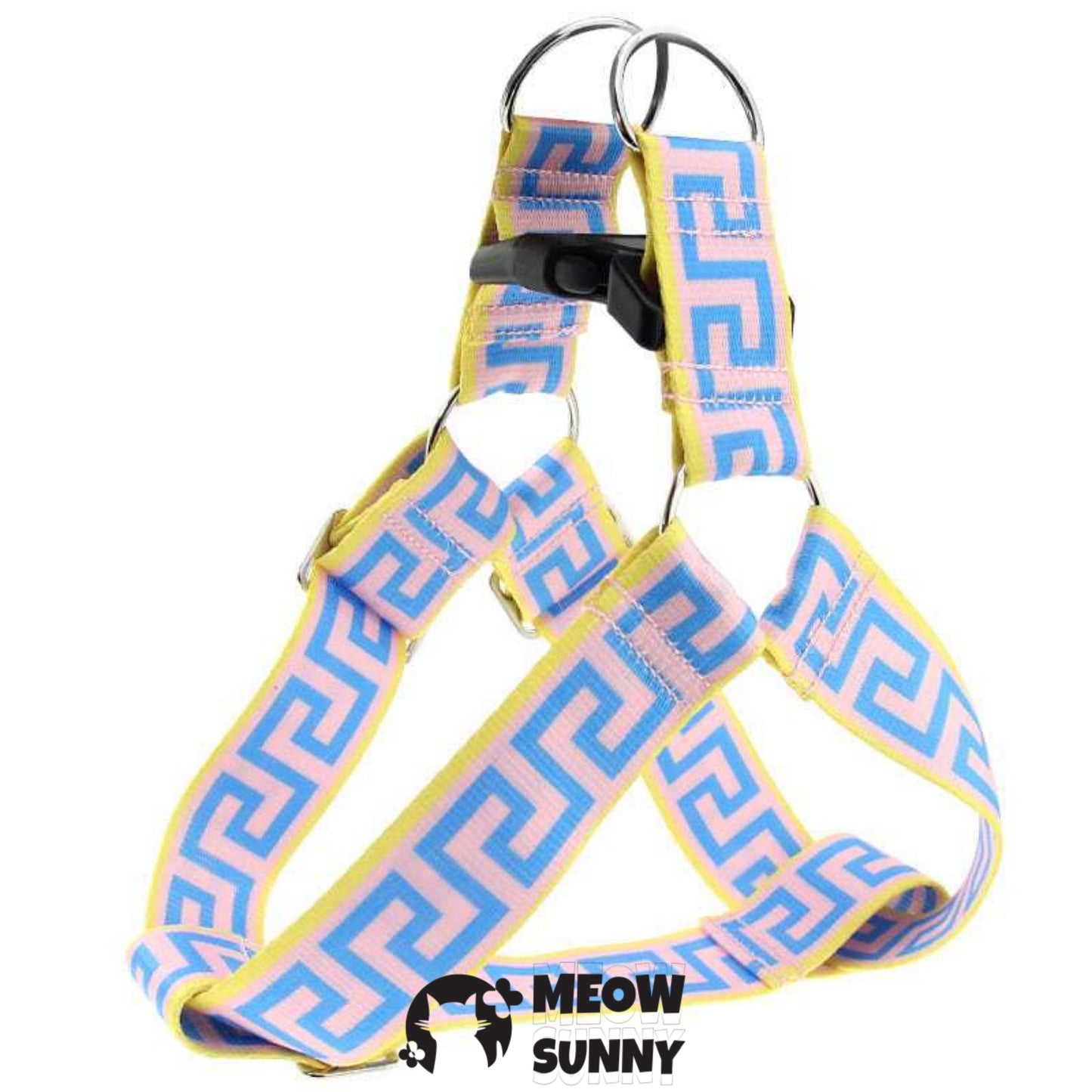 Car Safety Dog Harness with Seat Belt, Blue, Medium: 45 to 76-cm chest