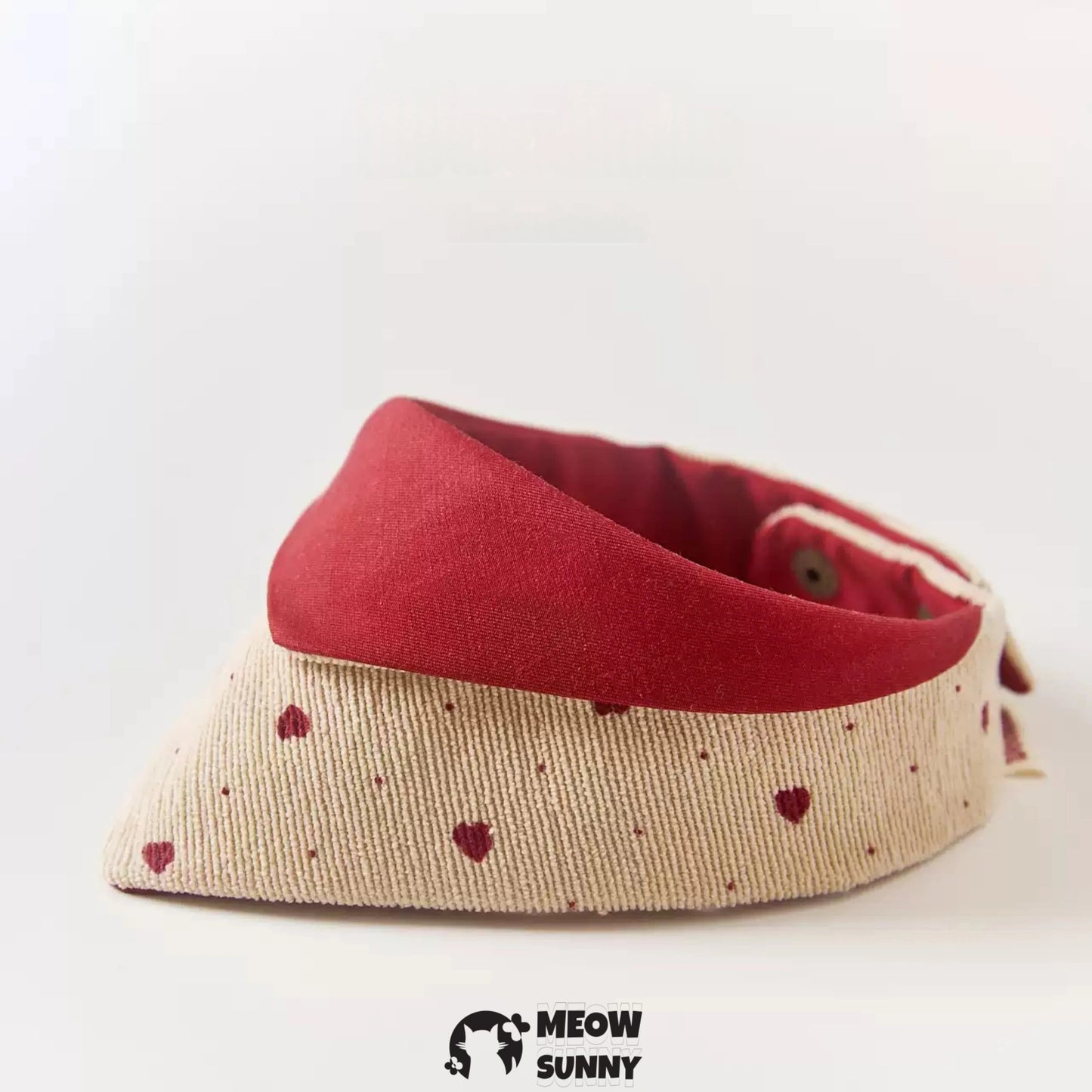 Christmas Love Pattern Corduroy Cat & Dog Triangle Pet Bibs
