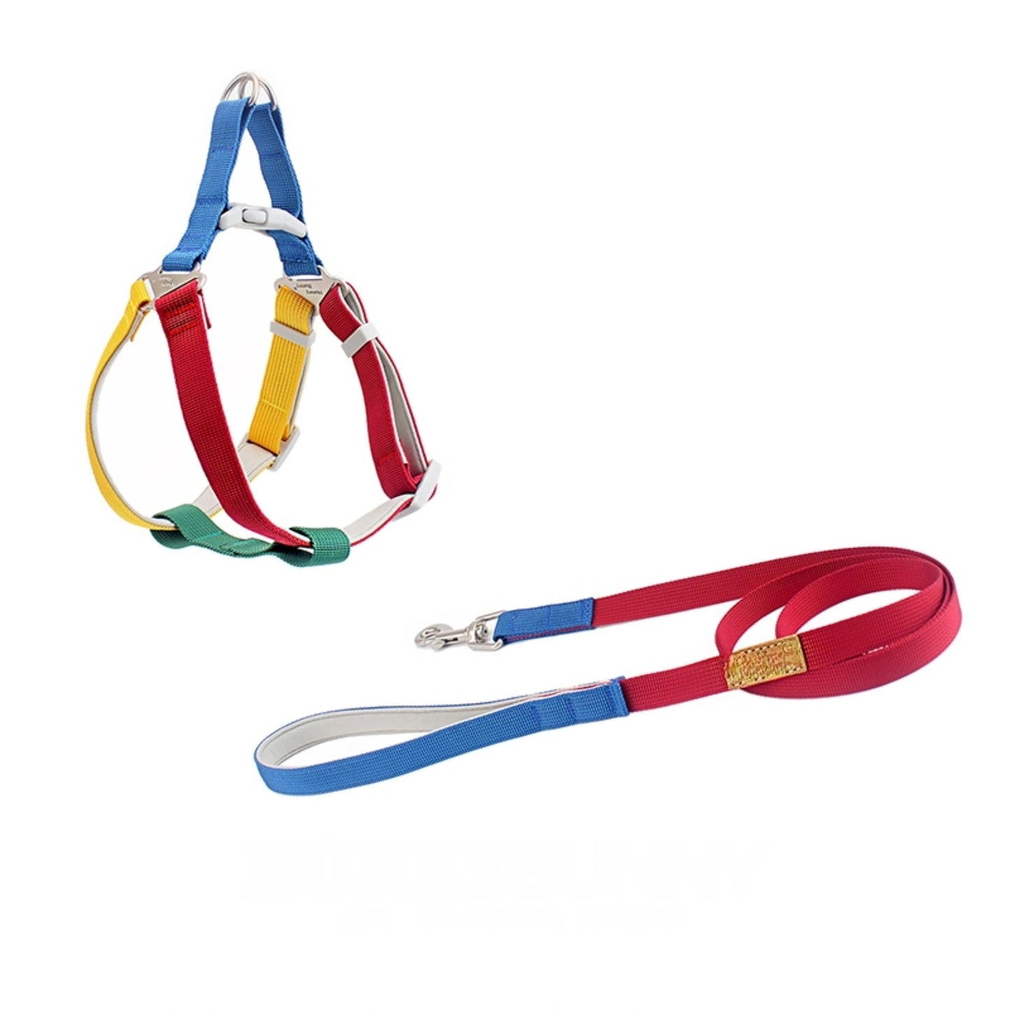 Dopamine color nylon cat harness and elastic leash