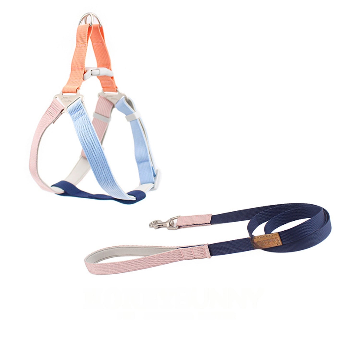 Dopamine color nylon cat harness and elastic leash