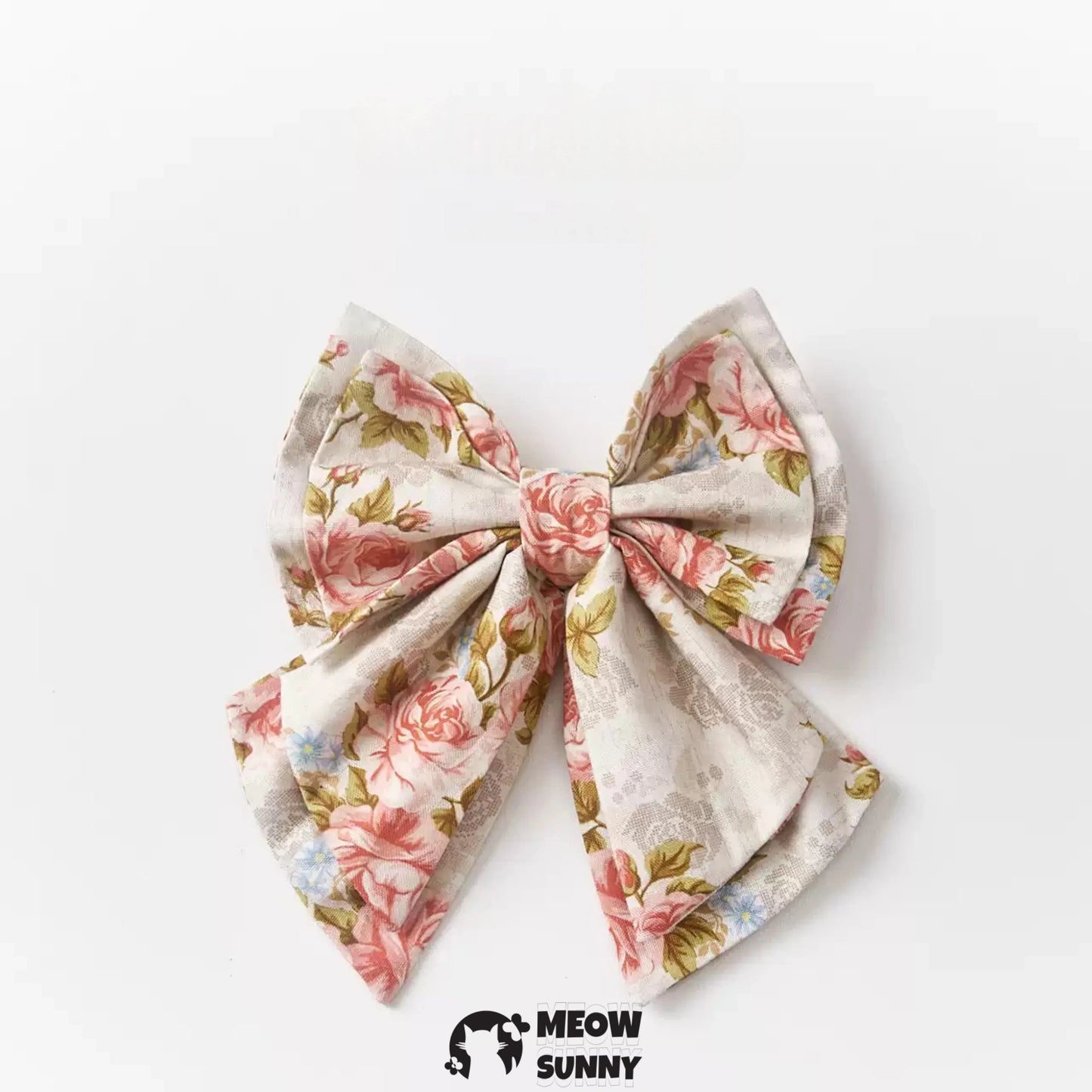 Rose Bow Pet Cat Dog Bow Tie Collar Scarf Bibs ,Lengthened Customization