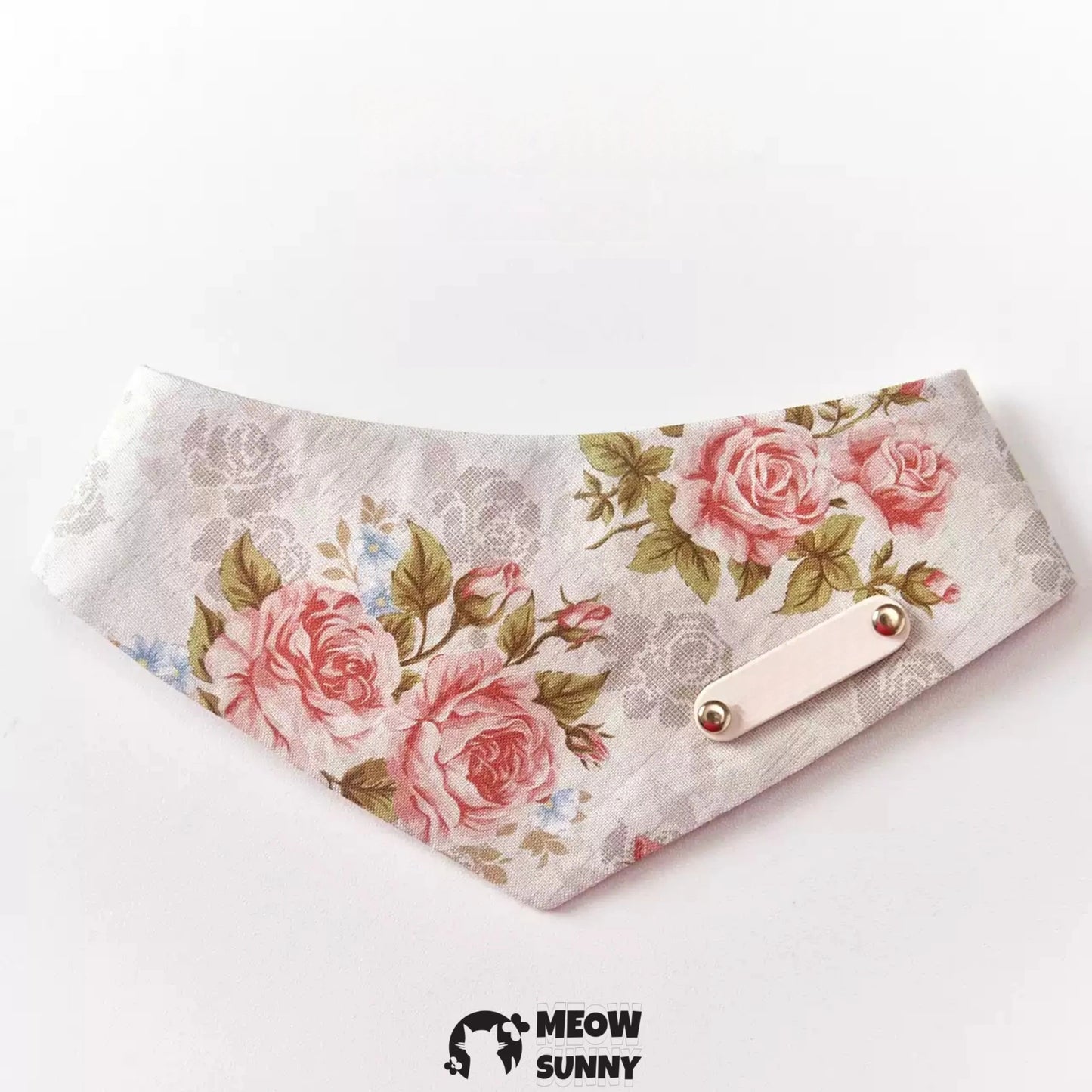 Rose Pet Cat & Dog Triangle Scarf, Customizable